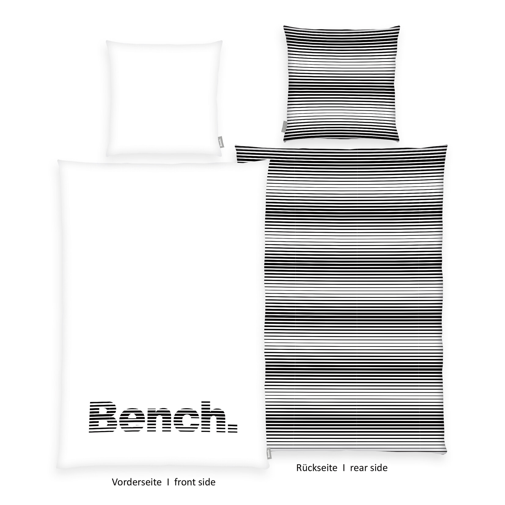 Bench. Wendebettwäsche »Baumwoll-Renforcé«, (2 tlg.), MADE IN GREEN by OEKO-TEX