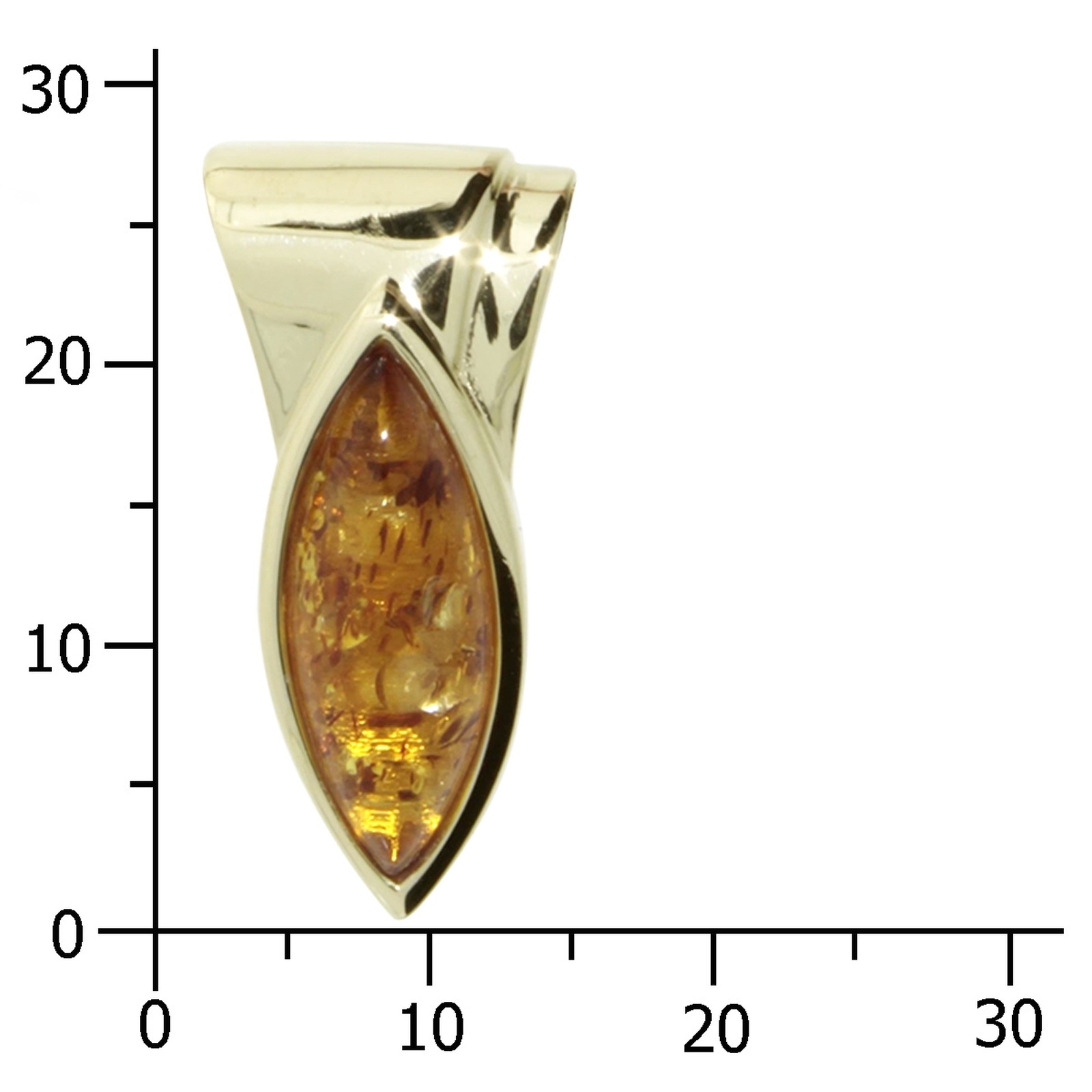 OSTSEE-SCHMUCK Kettenanhänger »- Gleiter-Rieke - Gold 333/000 - Bernstein«