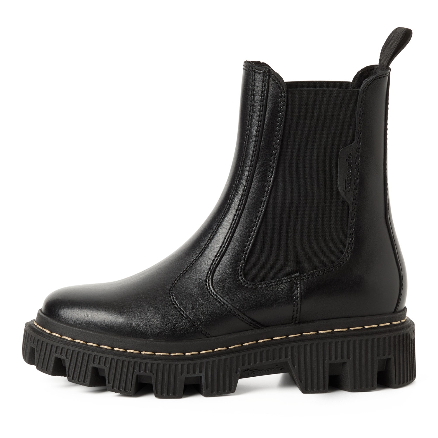 Tamaris Chelseaboots  Blockabsatz, Stiefelette mit Kontrast-Rahmennaht