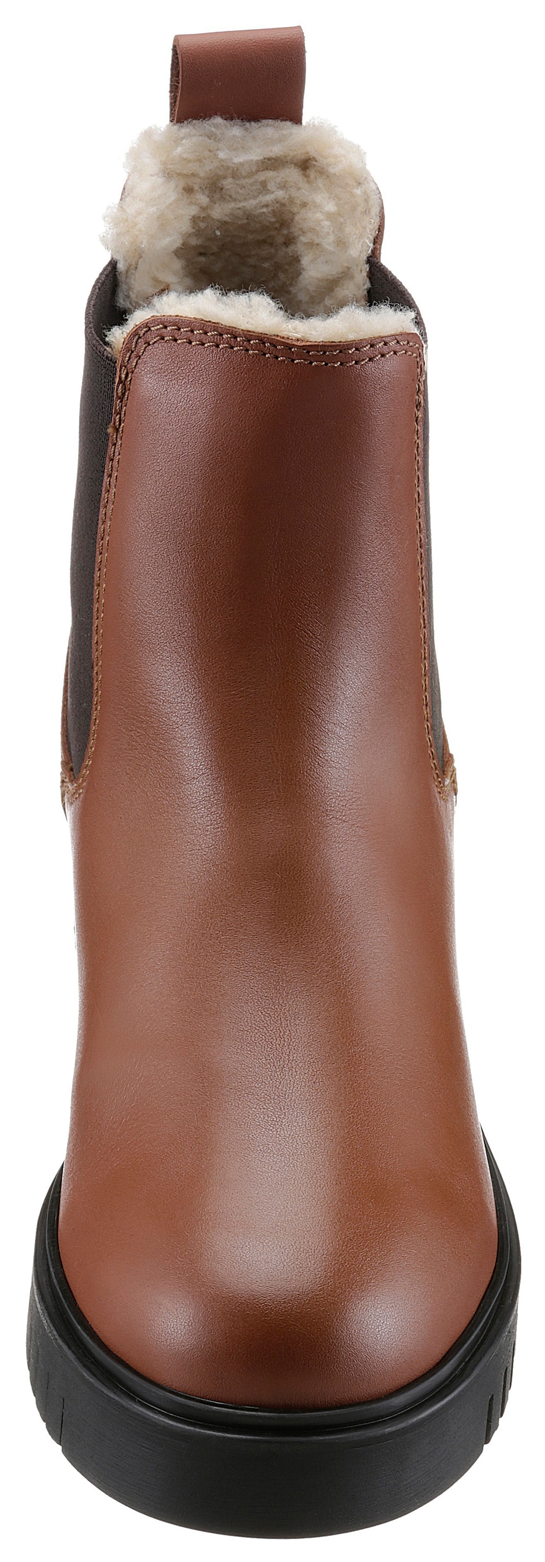 Tommy Jeans Winterboots »WARMLINED CHELSEA BOOT«, Blockabsatz, Plateau, Businesschuh mit Profilsohle