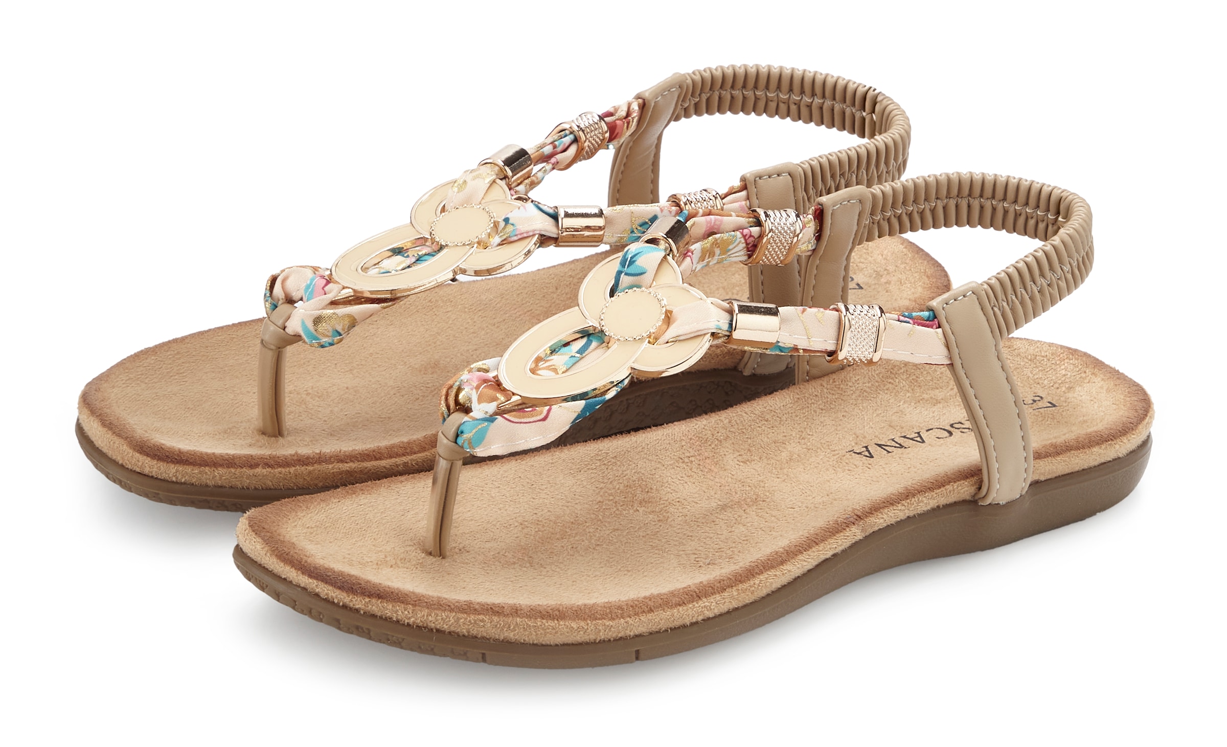 LASCANA Zehentrenner »Sommerschuh, offener Schuh, Sandalette,«  Sandale, Pantolette mit Stretcheinsatz