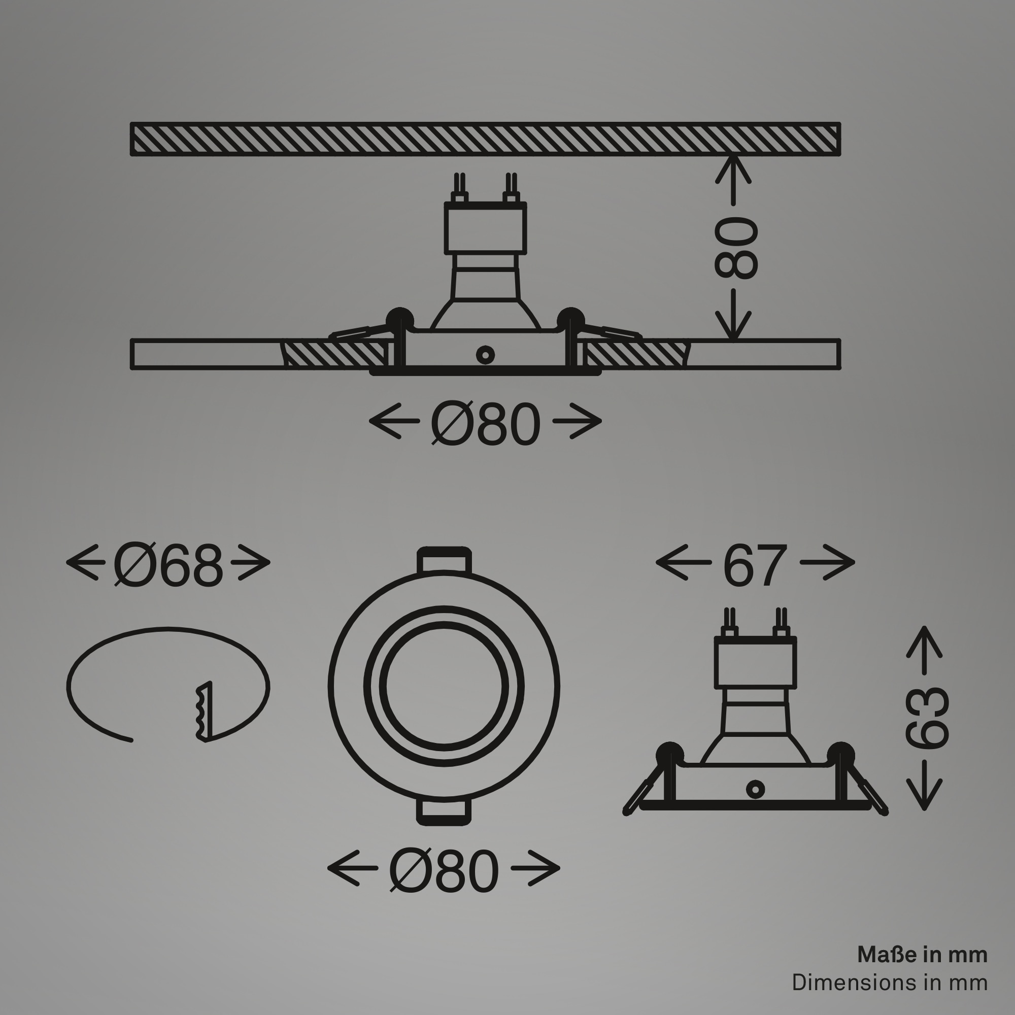 Briloner Leuchten LED Einbauleuchte »PIWO 7686065«