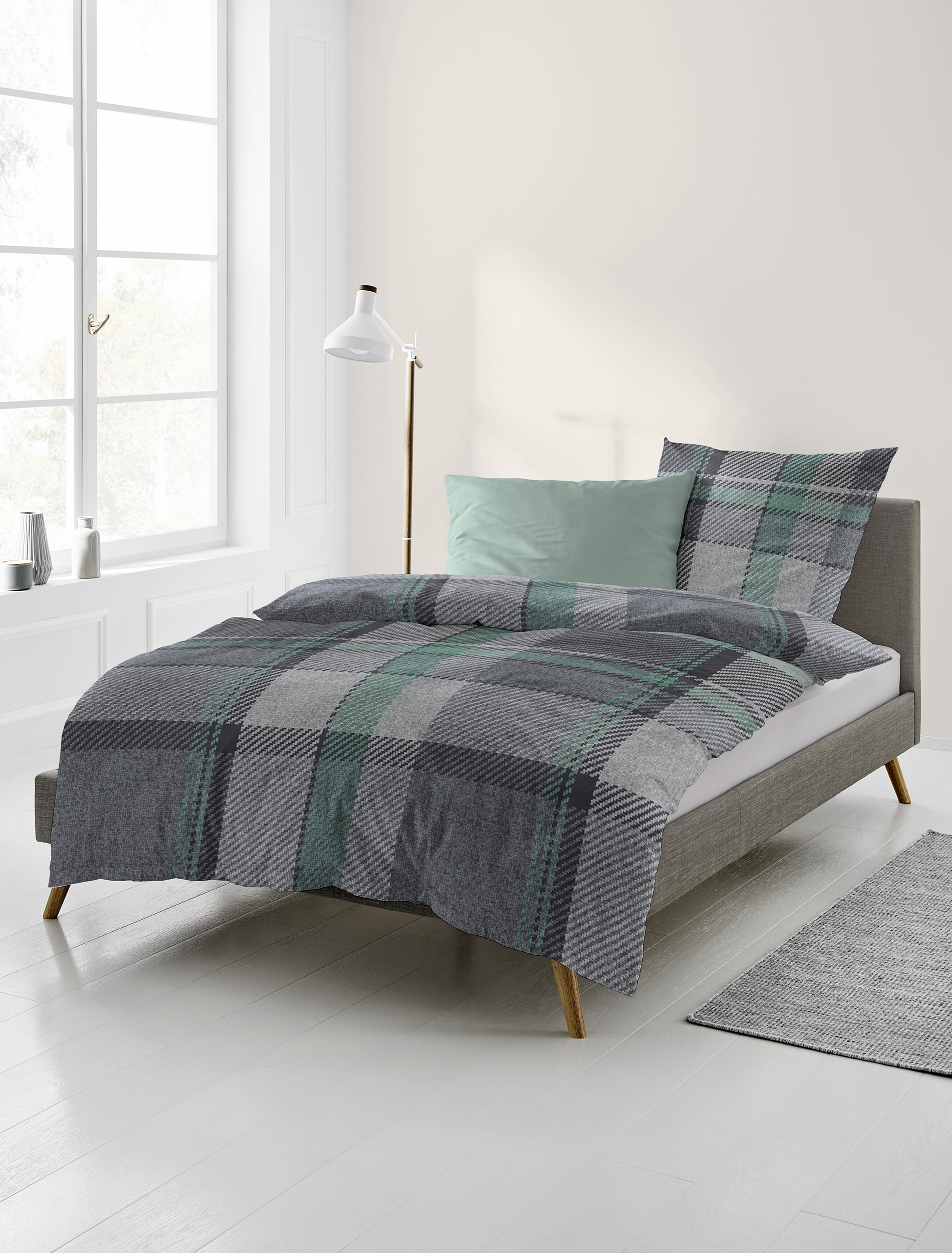 BIERBAUM Bettwäsche »4046« 2 Stk. tlg. in Renforcé und Biber aus 100% Baumwolle, kuschelig weich