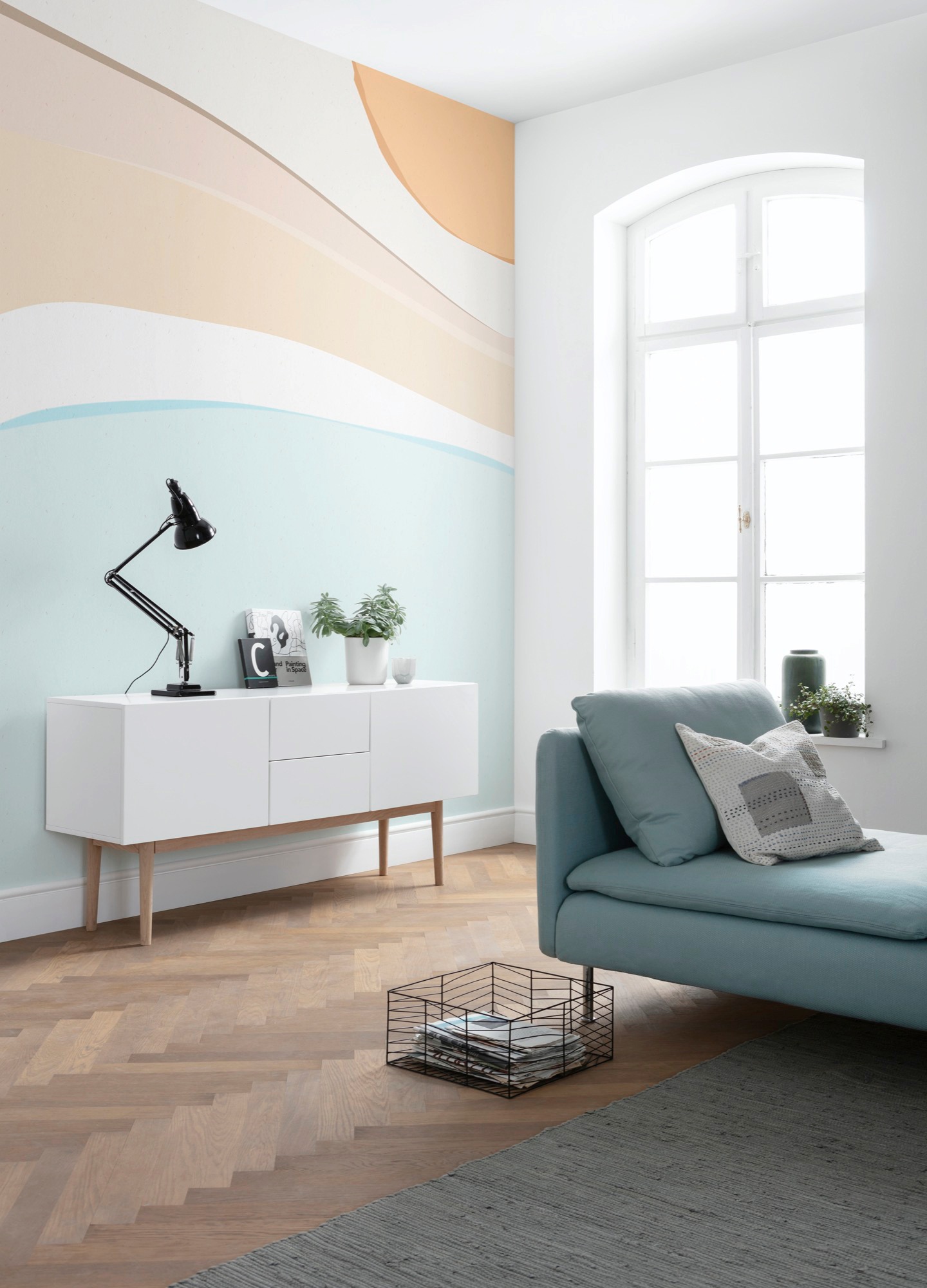 Komar Vliestapete »Digitaldruck Vlies - Vague - Größe 200 x 280 cm«, bedruckt, Wohnzimmer, Schlafzimmer