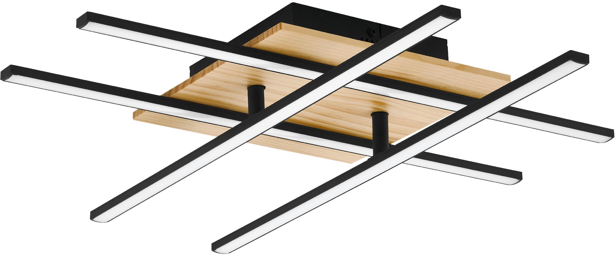 LED-Deckenleuchte »MARINELLO 1« in schwarz und braun aus Alu, Stahl, Holz / inkl. LED...