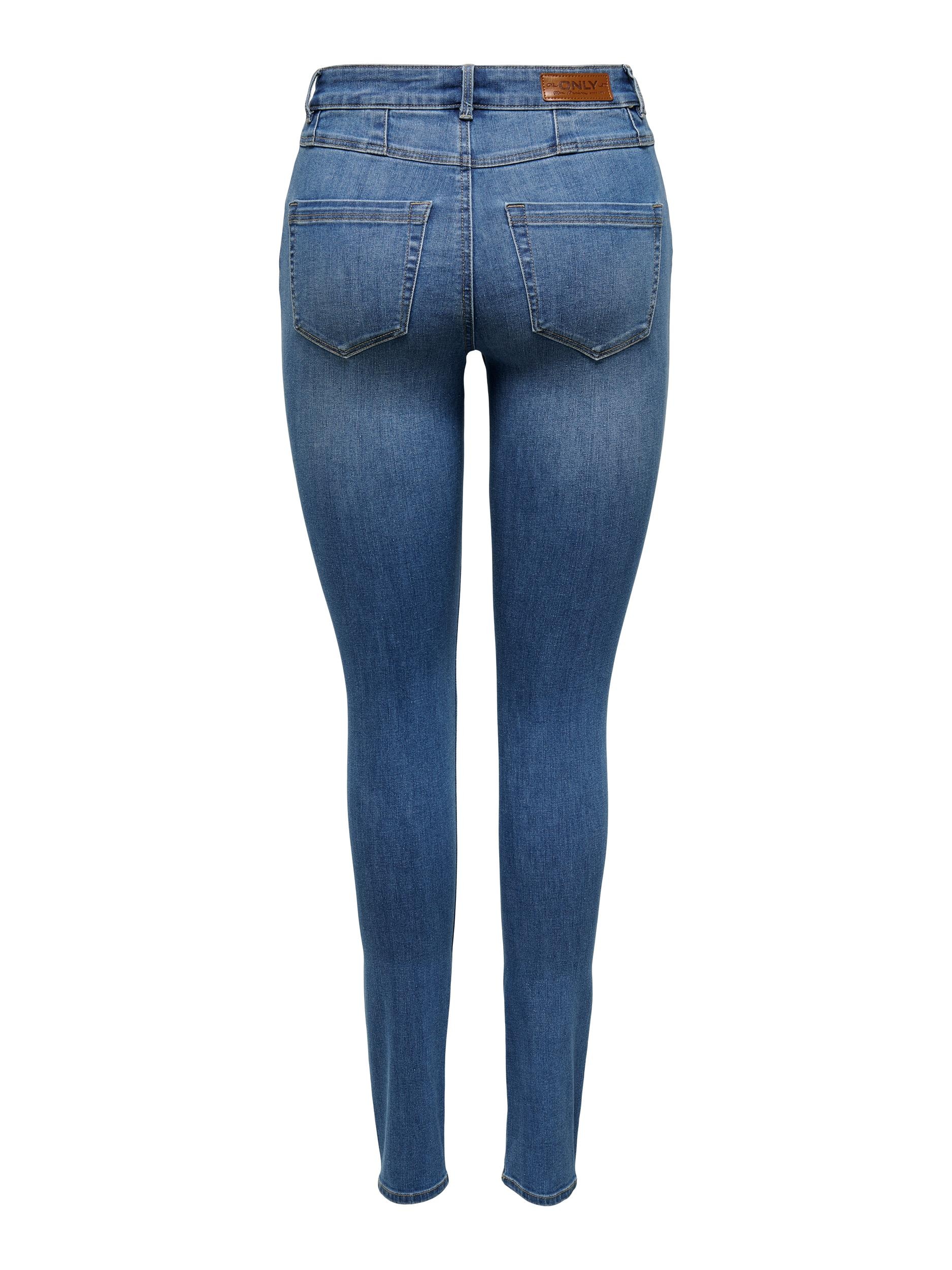 ONLY Skinny-fit-Jeans »ONLWAUW HW DOU BUT CUT SKINNY DNM EXT«