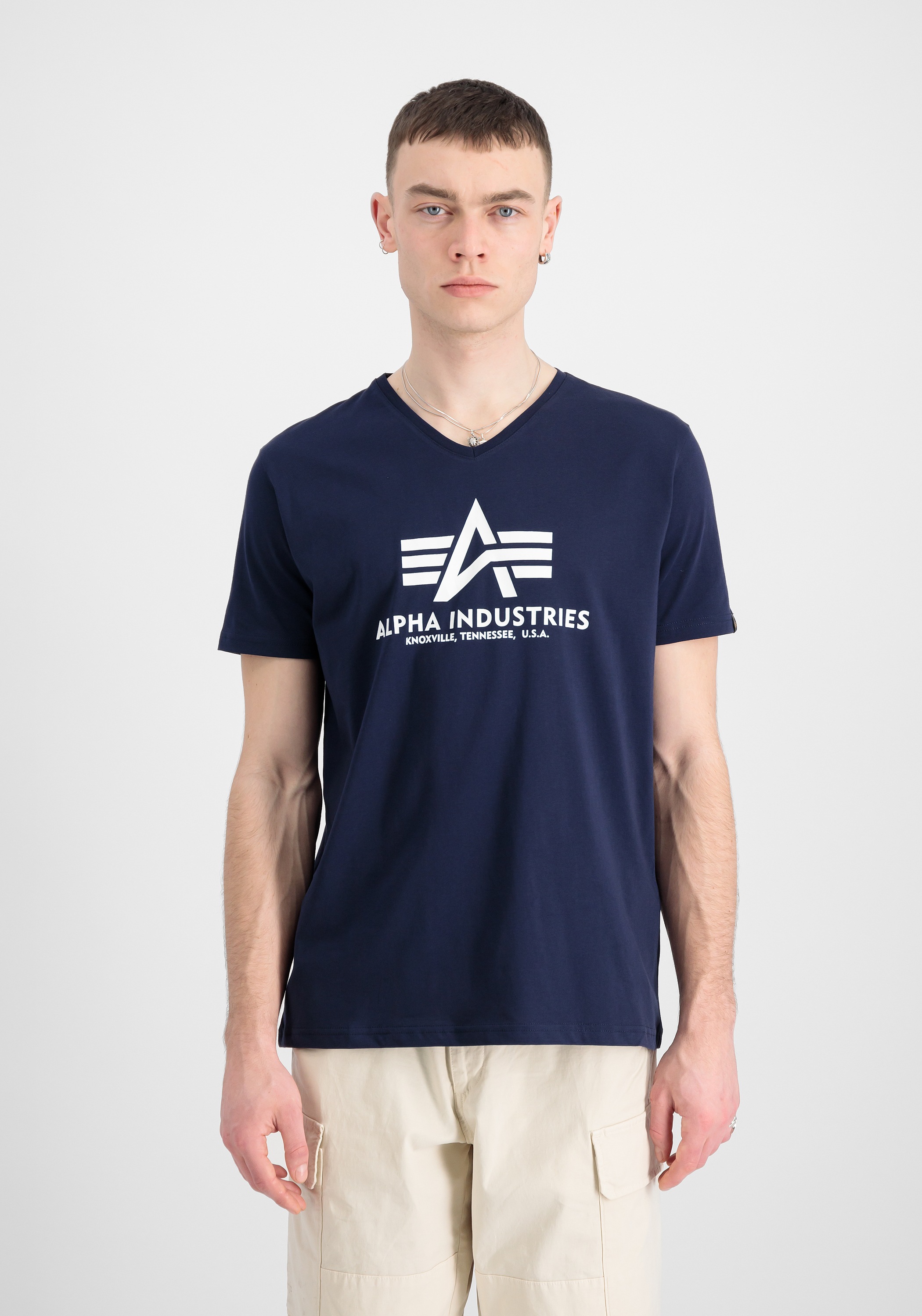 Alpha Industries T-Shirt »Alpha Industries Men - T-Shirts Basic V-Neck T«