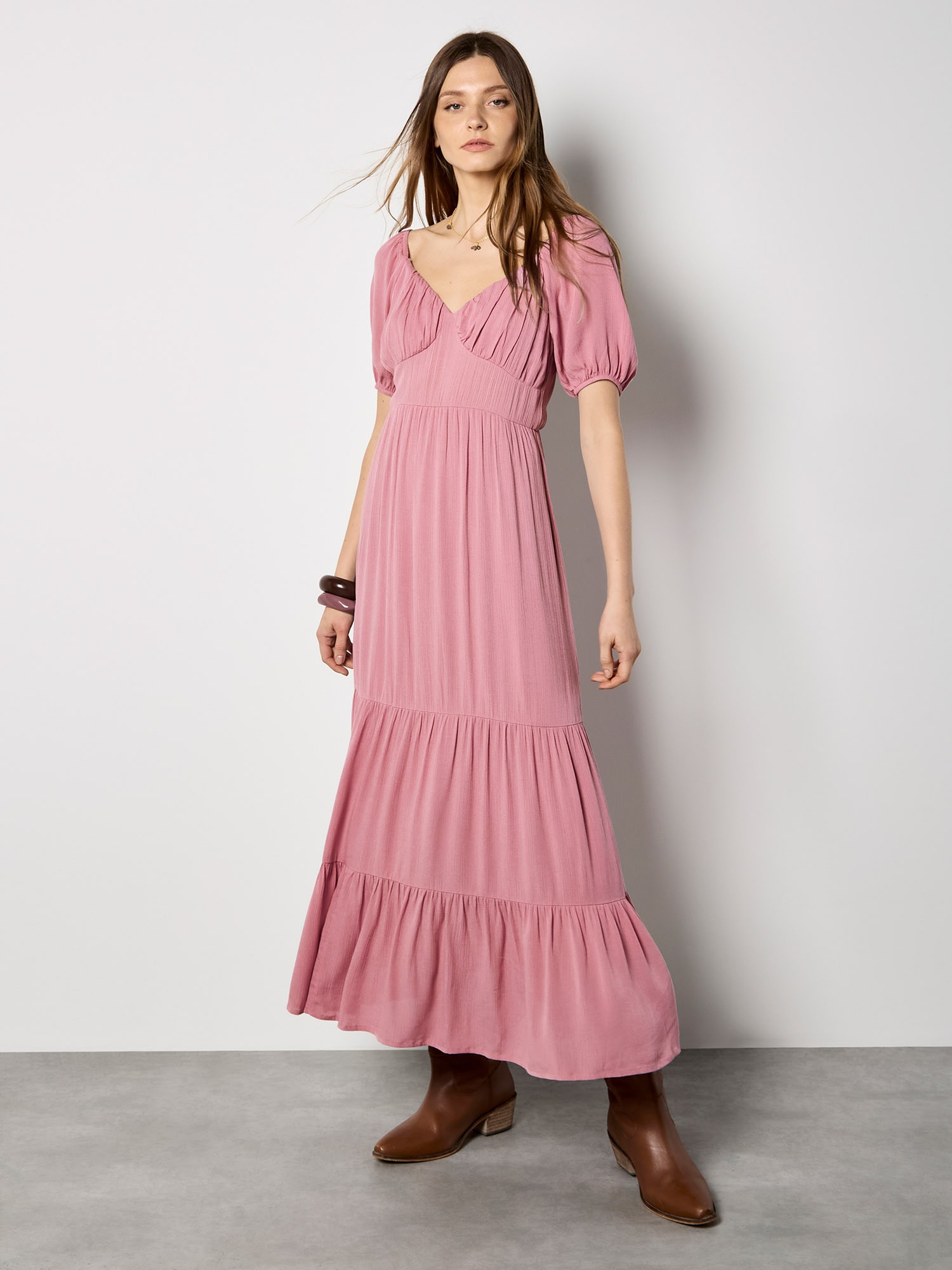 Apricot Maxikleid »Maxikleid« in Knitteroptik