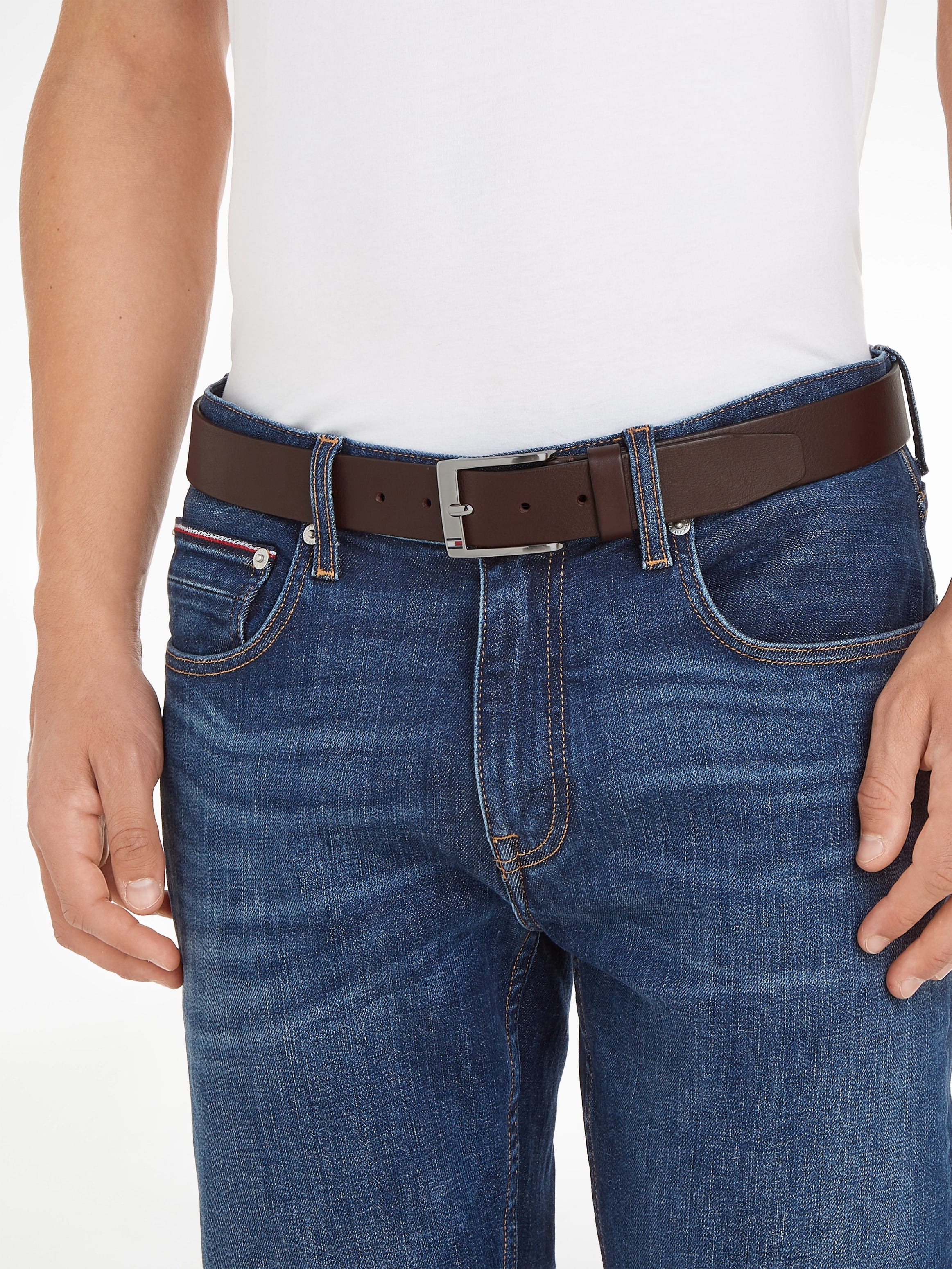 Tommy Hilfiger Ledergürtel »New Aly Belt«, mit quadratischer Logo-Metallschnalle