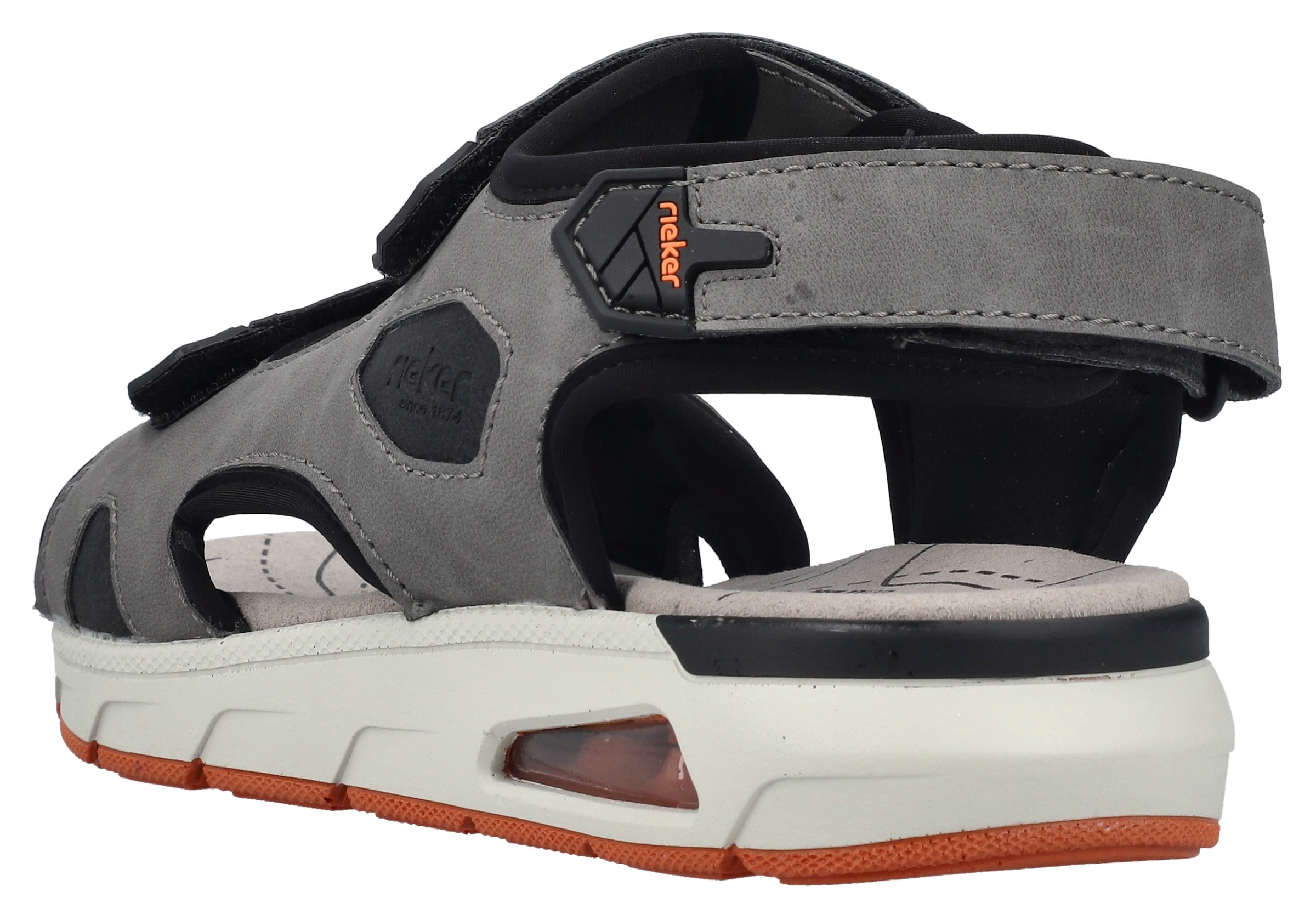 Rieker Sandale, Trekkingsandale, Outdoorsandale, Sommerschuh mit Klettverschlüssen