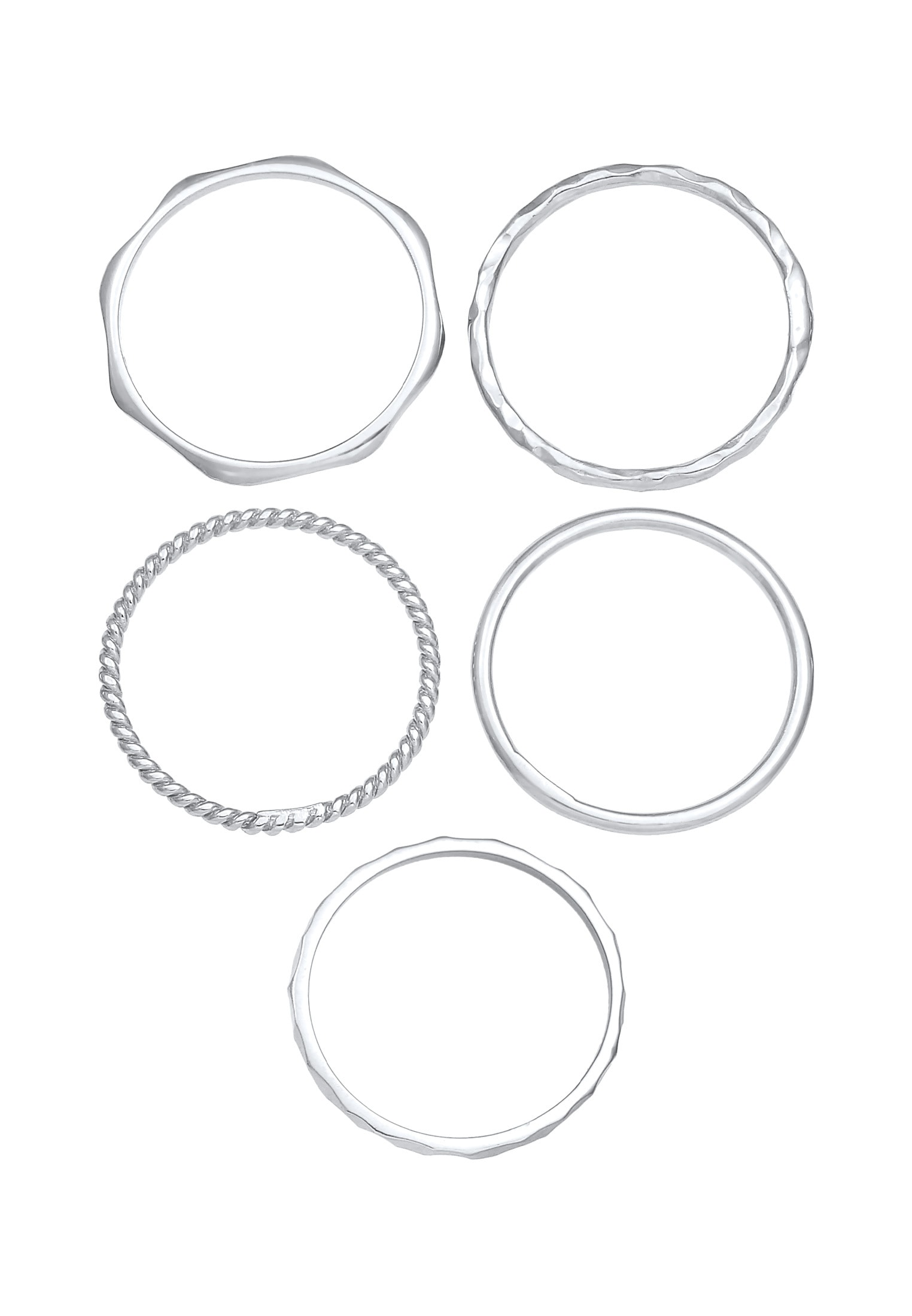 Elli Ring-Set »Ring Stapelring Stacking Boho Set (5 tlg.) 925 Sterling Silber«