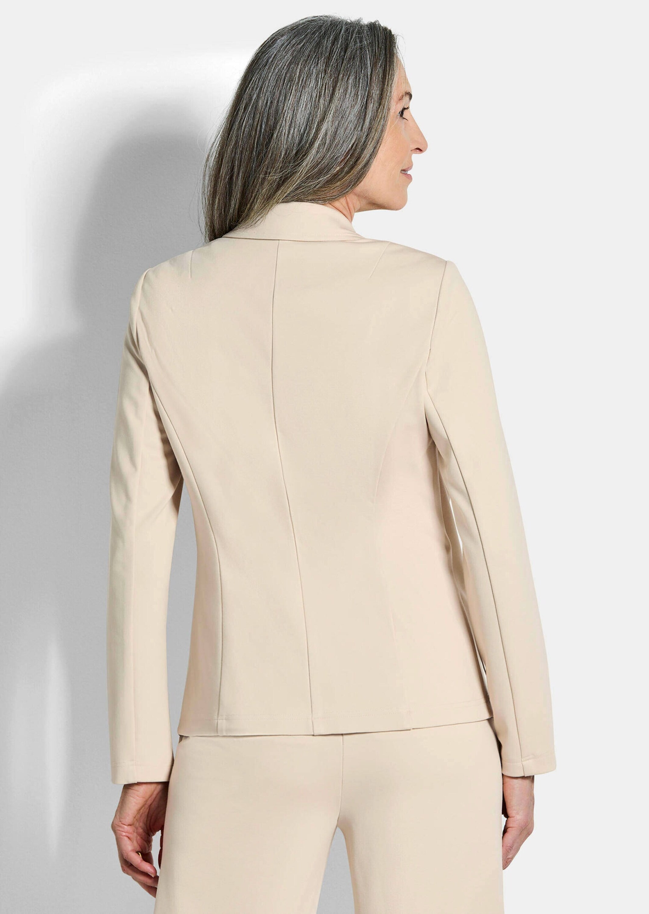 GOLDNER Jackenblazer »Kurzgröße Viskoseblazer mit Reverskragen« stretchbequeme Jerseyqualität