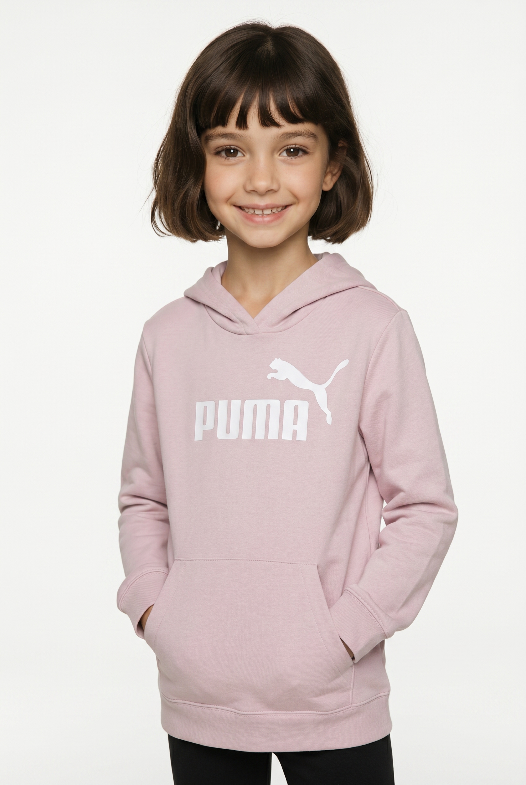 PUMA Kapuzensweatshirt »ESS NO 1 LOGO HOODIE FL G«, mit verstellbarer Kapuze, mit Kängurutasche
