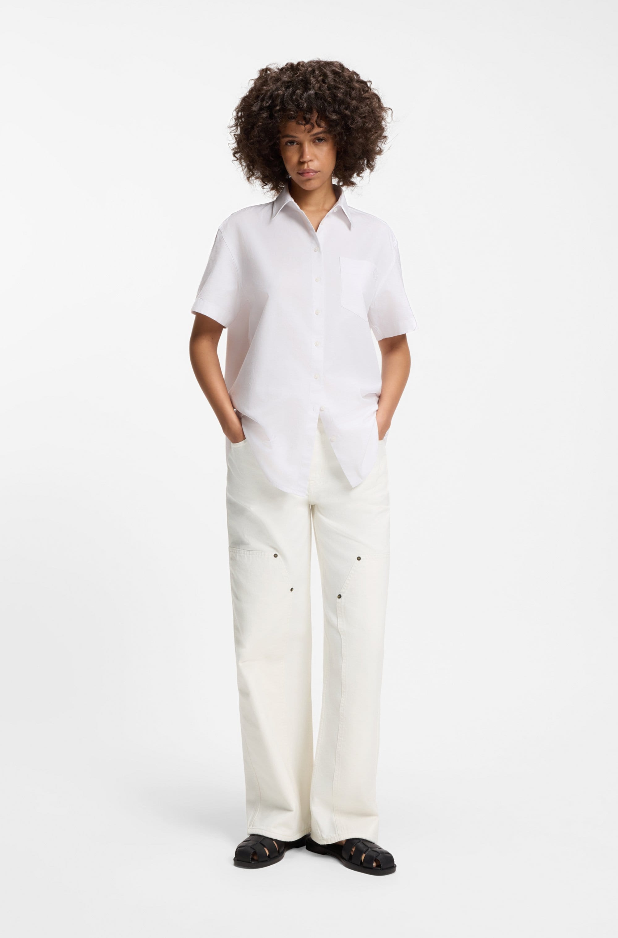 HUGO Blue Weite Jeans »Gamala« Mid Rise, Baggy