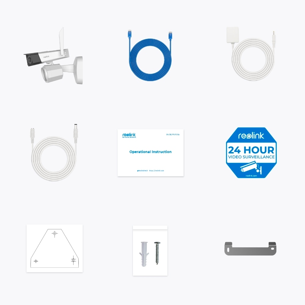 Reolink Überwachungskamera »Floodlight Serie F750W - 4K Dual-Objektiv Überwachungskamera Aussen«, Außenbereich, WLAN, 180° Panorama-Weitwinkel, Personen-/Fahrzeug-/Tiererkennung