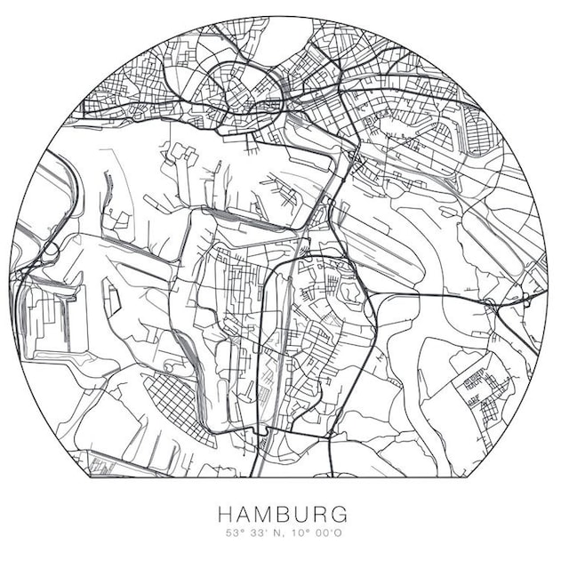 Wall-Art Wandtattoo »Hamburg Stadtplan entfernbar«, (1 St.) kaufen bei OTTO