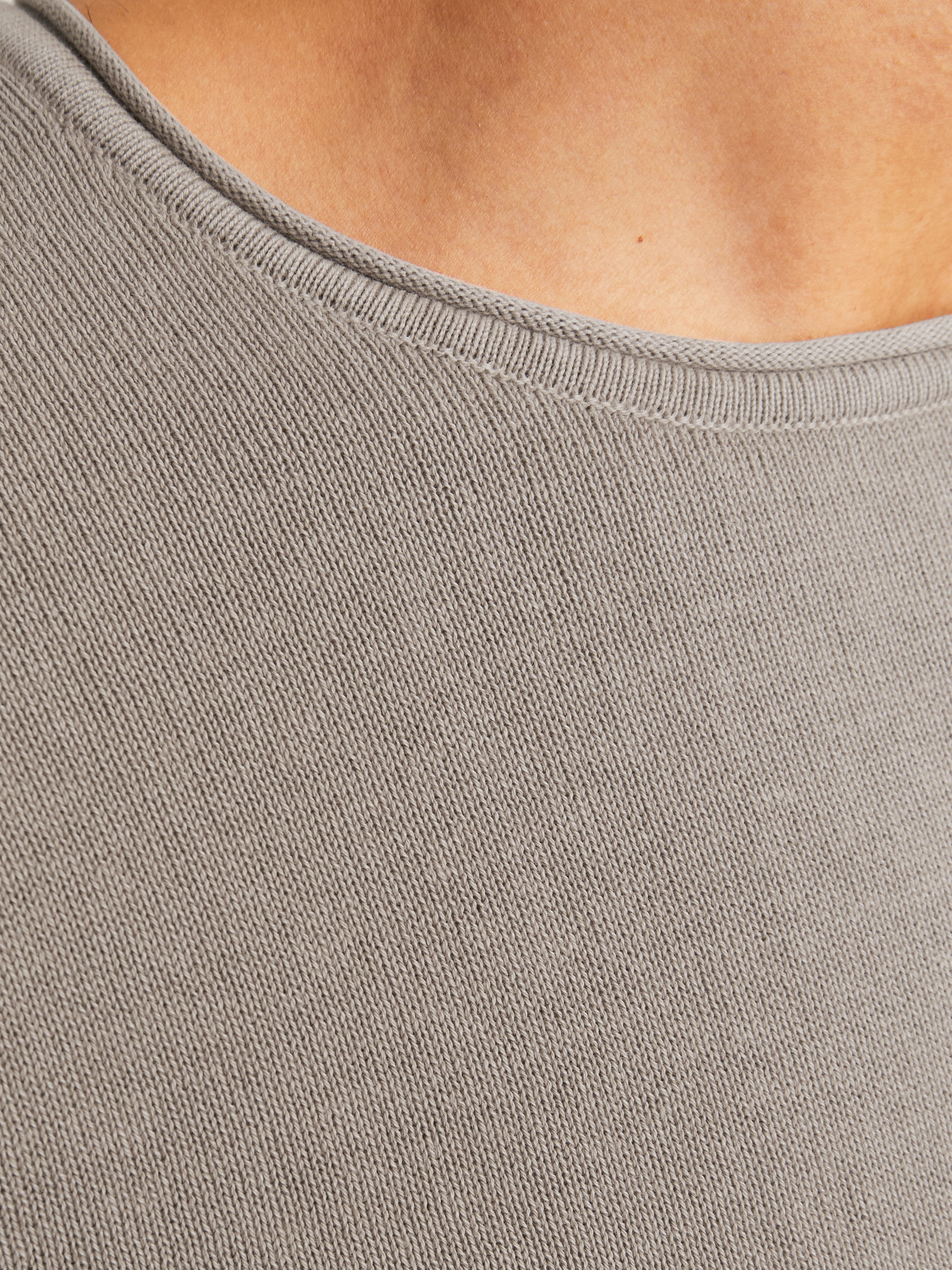 Jack & Jones Rundhalspullover »JJELEO aus pflegeleichter Baumwollqualität« unifarben, modisch, schmal, Baumwolle, Rundhals