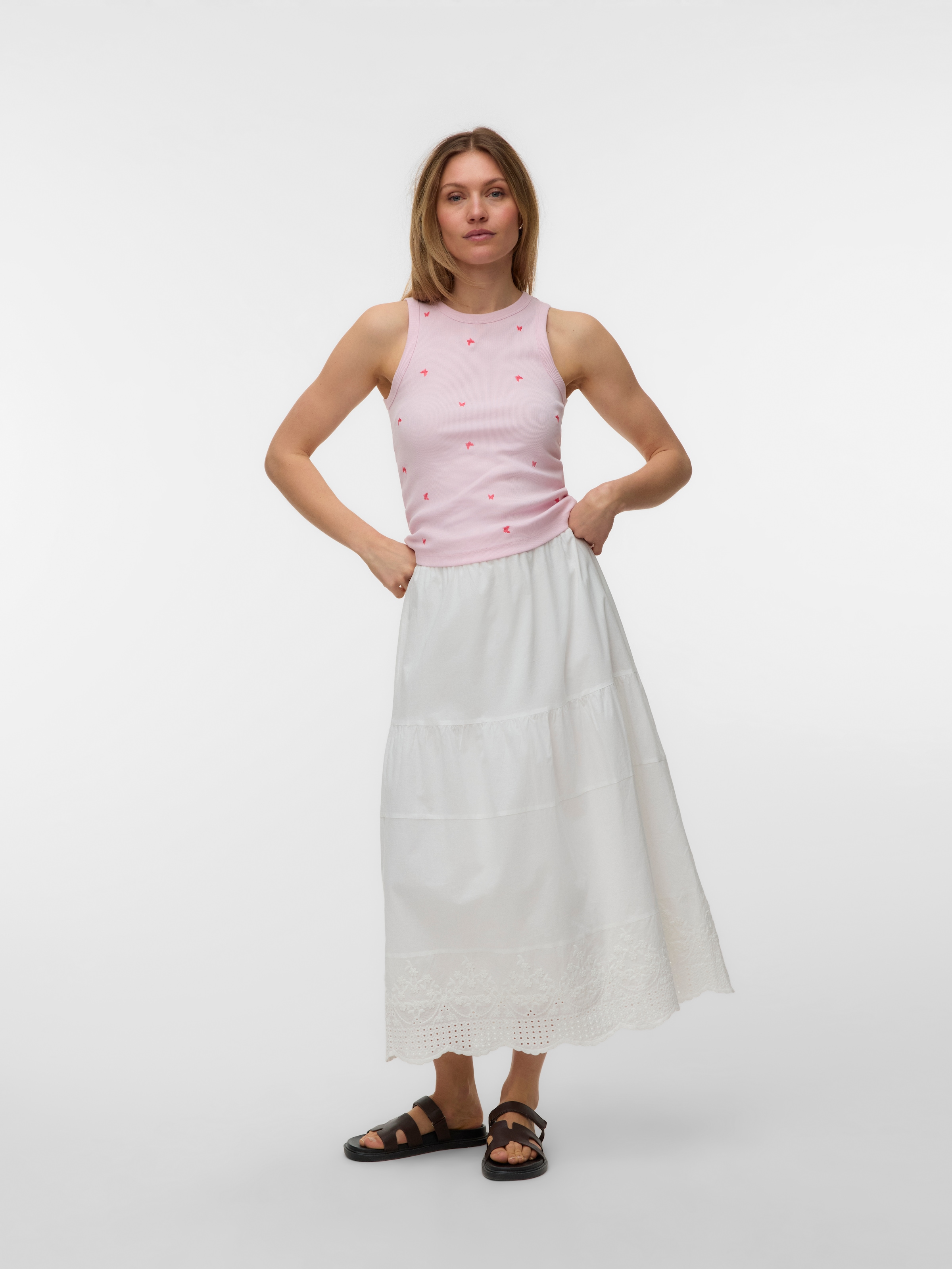 Vero Moda Tanktop »VMNAJA TANK TOP BOX JRS« Baumwollmischung