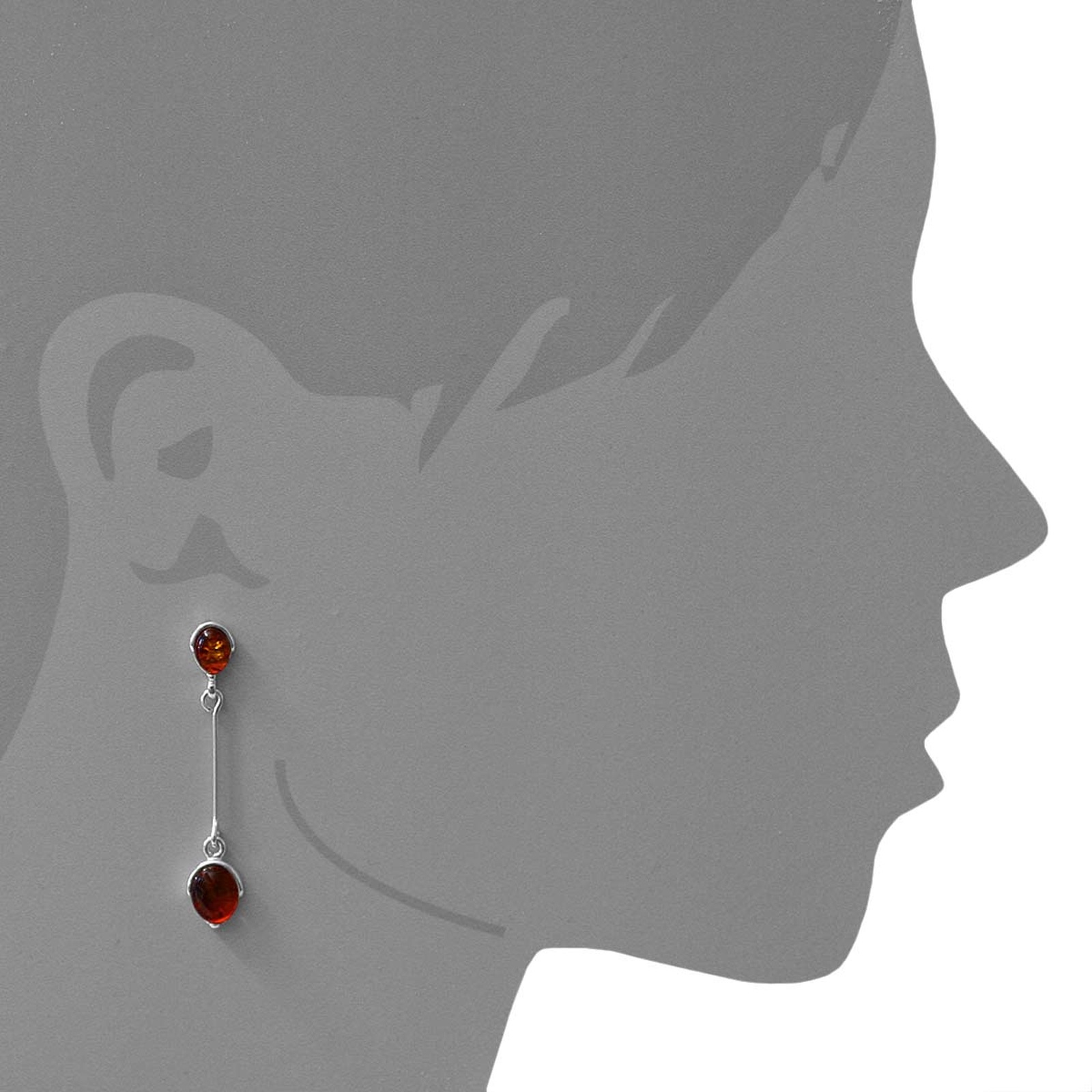 OSTSEE-SCHMUCK Paar Ohrhänger »- Elina - Silber 925/000 - Bernstein«