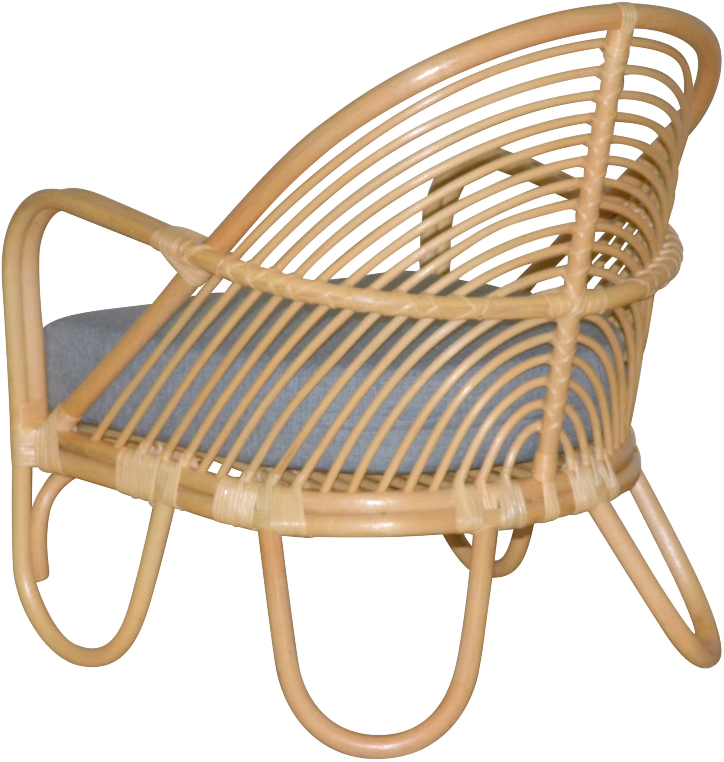 HOFMANN LIVING AND MORE Loungesessel, (1 St., Inklusive extra stark gepolsterten Sitzkissen), Handgeflochten