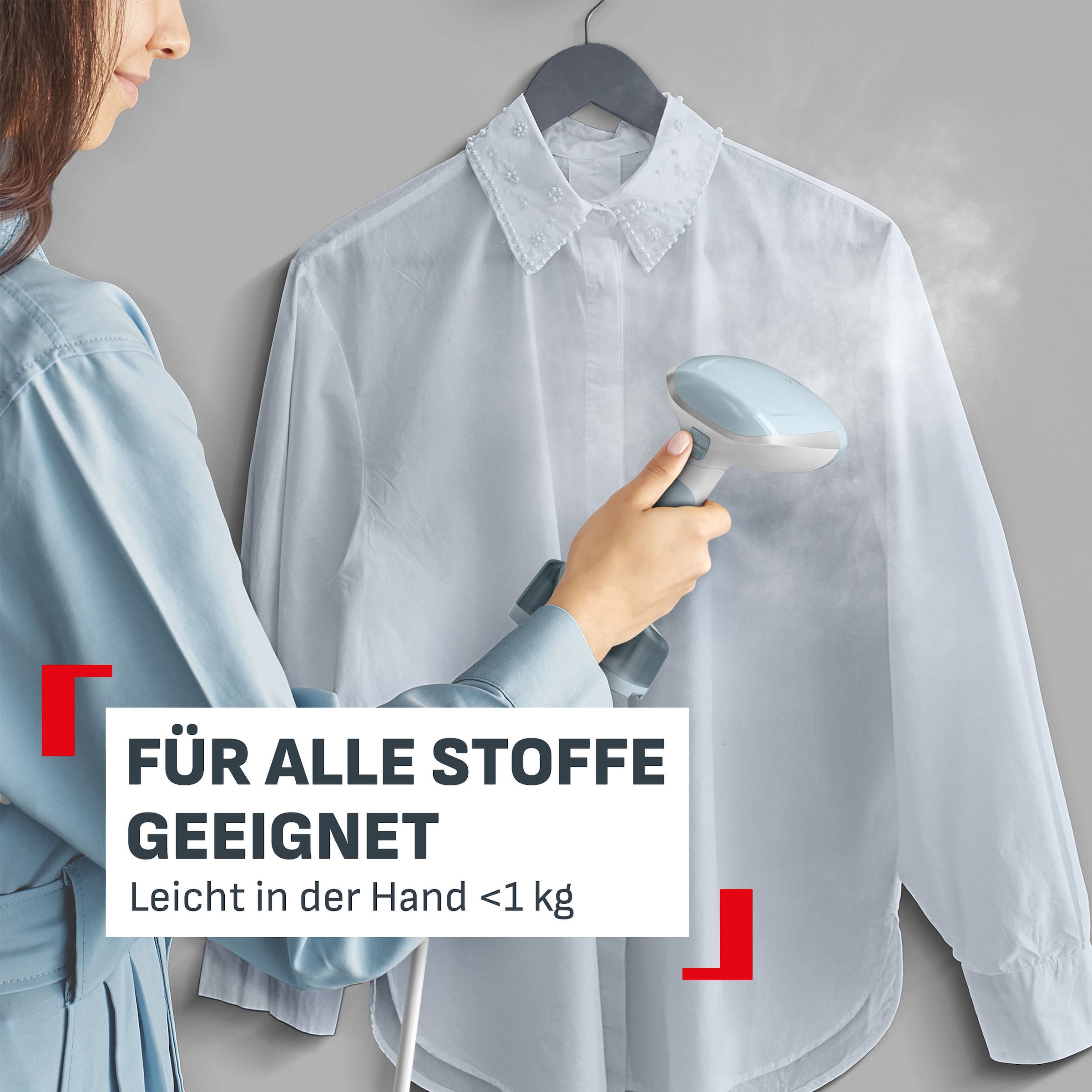 Tefal Dampfbürste »Access'Steam Pocket« 1300 W abklappbarer Bügelkopf, ultra leicht, 1300 W, 20 g/min Dampfabgabe