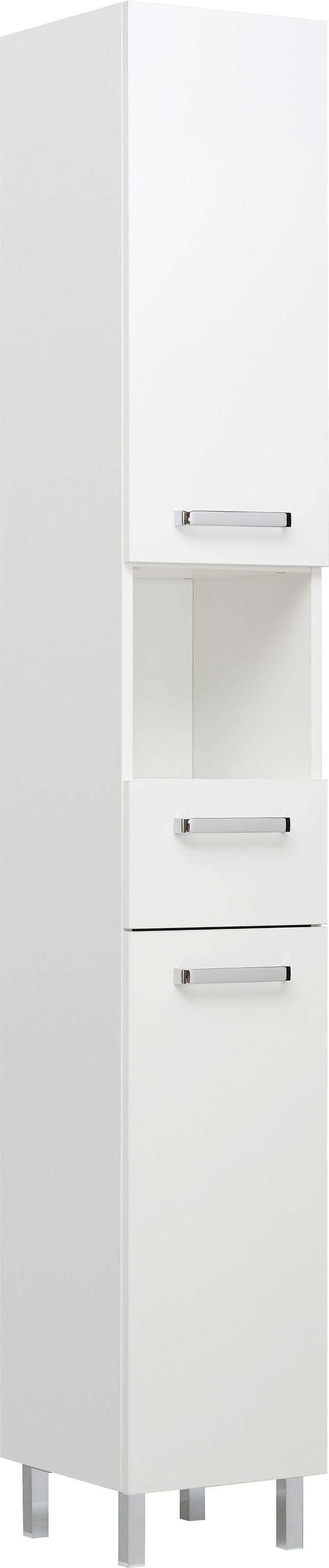 Saphir Badmöbel-Set »Quickset 3-teilig, Keramik-Waschtisch mit LED-Spiegelschrank, Bad-Set« 4 Stk. tlg.