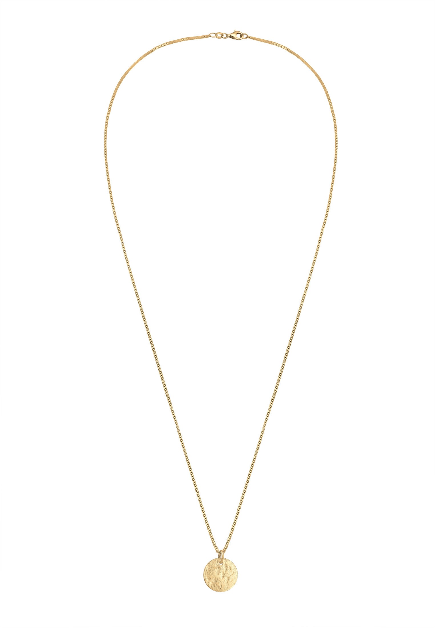 Elli Kette mit Anhänger »Halskette Plättchen Organic 925 Sterling Silber«