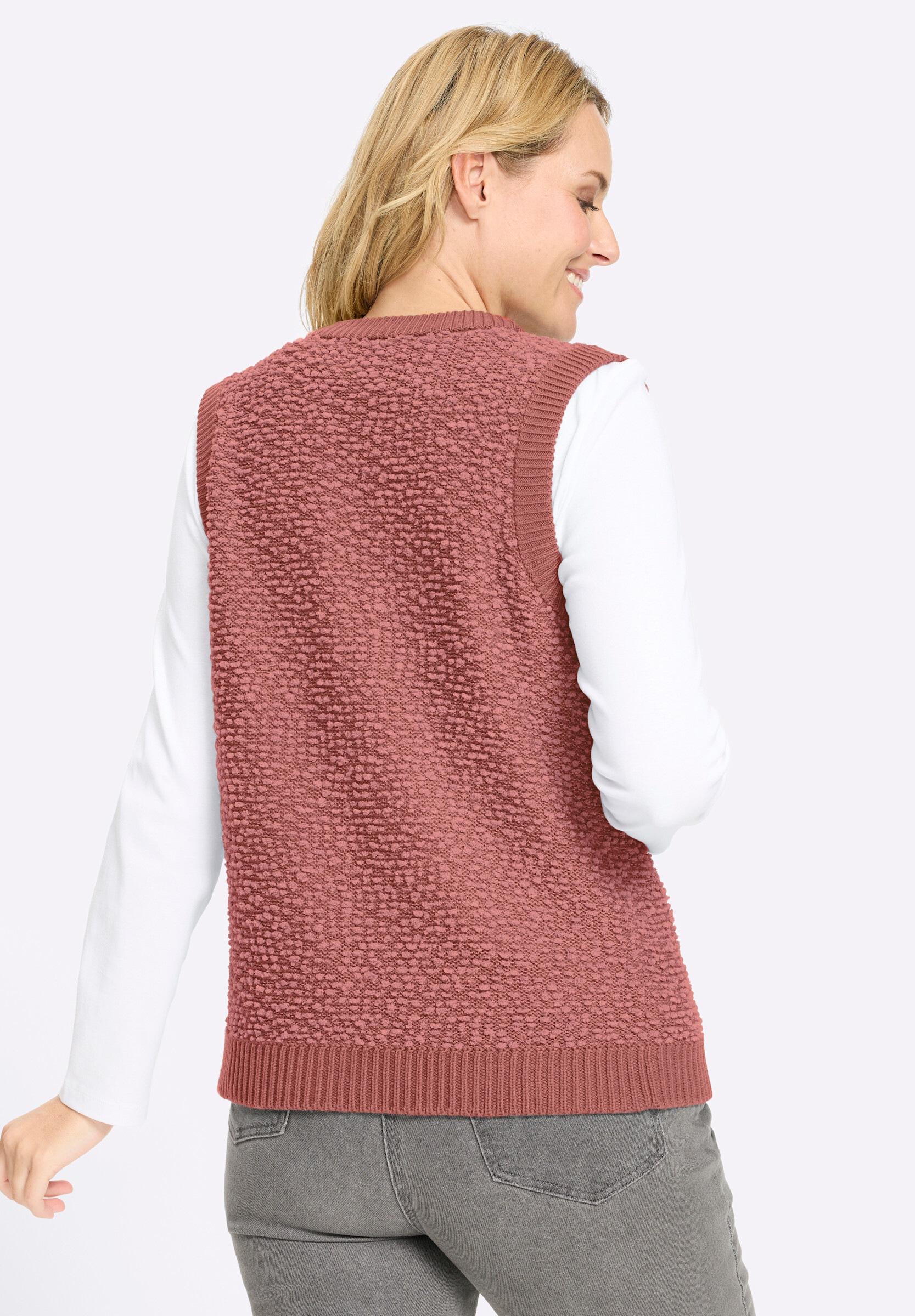 Sieh an! Strickweste »Strickweste Strickweste aus Effektgarn«