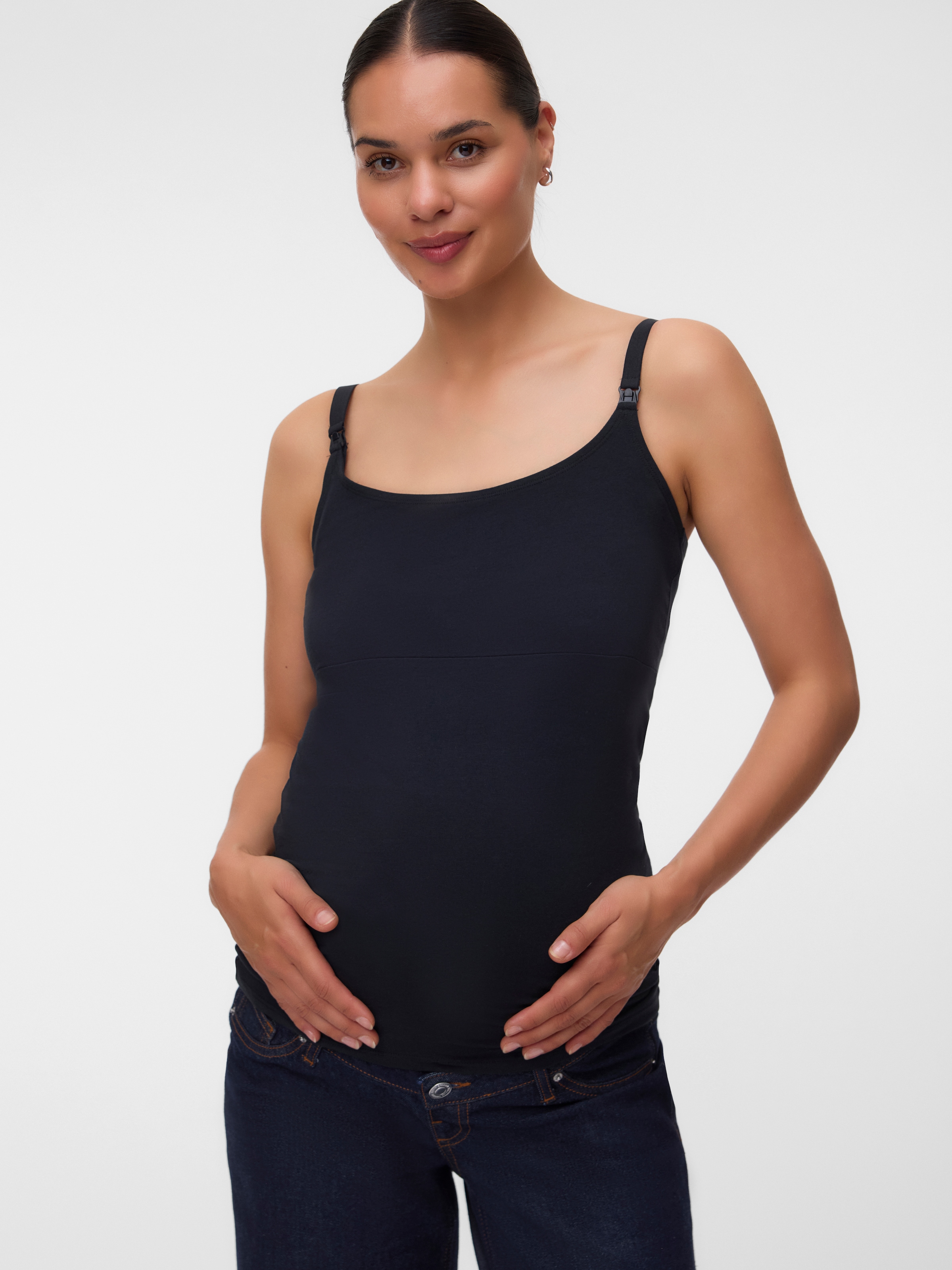 Mamalicious Umstandstop »MLKERRIE STRAP JRS TOP 2F 2-P NOOS« Packung, 2 Baumwollmischung, regular fit