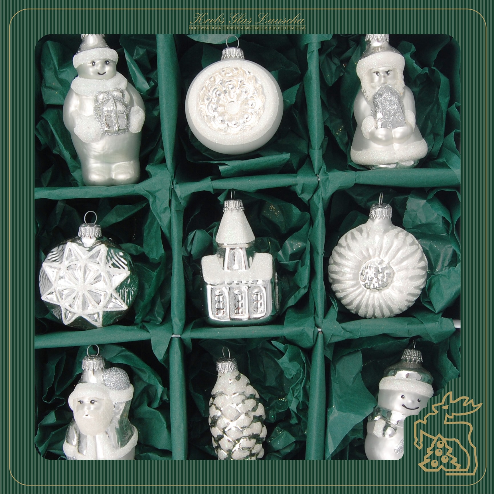 Krebs Glas Lauscha Christbaumschmuck »KGL03402«, (Set, 9 tlg.), Formen- & Figuren-Set aus Glas