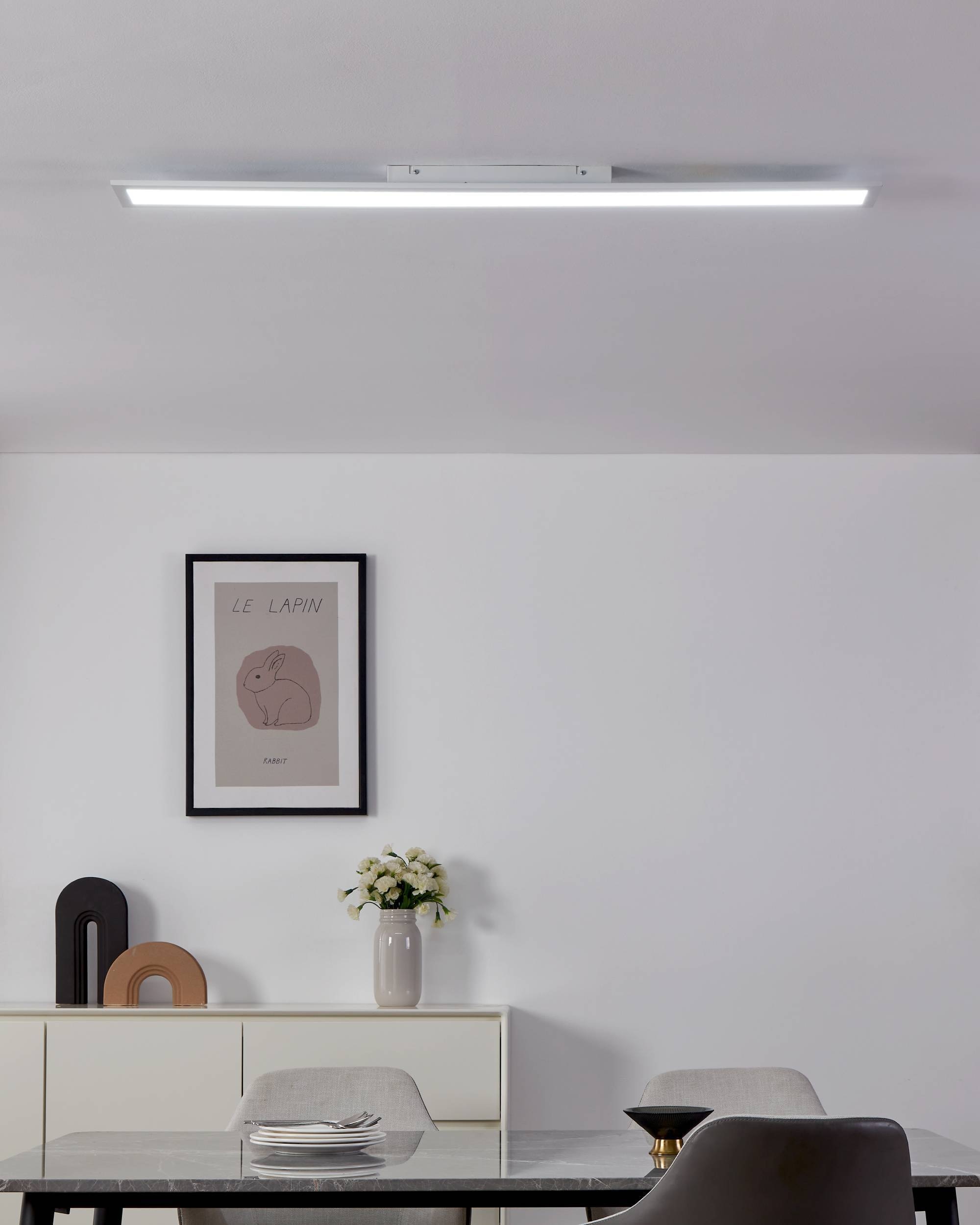 EGLO Deckenleuchte »SALOBRENA-Z« LED-Modul 1 Stk. warmweiß - kaltweiß App/Sprachsteuerung Alexa,‎120x10x4,5cm, exkl. Fernbedienung