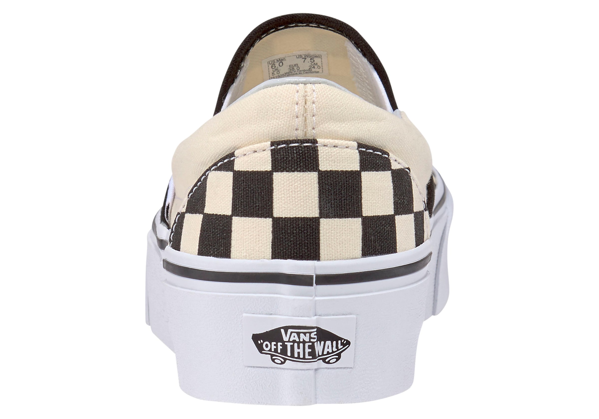 Vans Plateausneaker »Classic Slip-On Platform Checkerboard«, aus textilem Canvas-Material