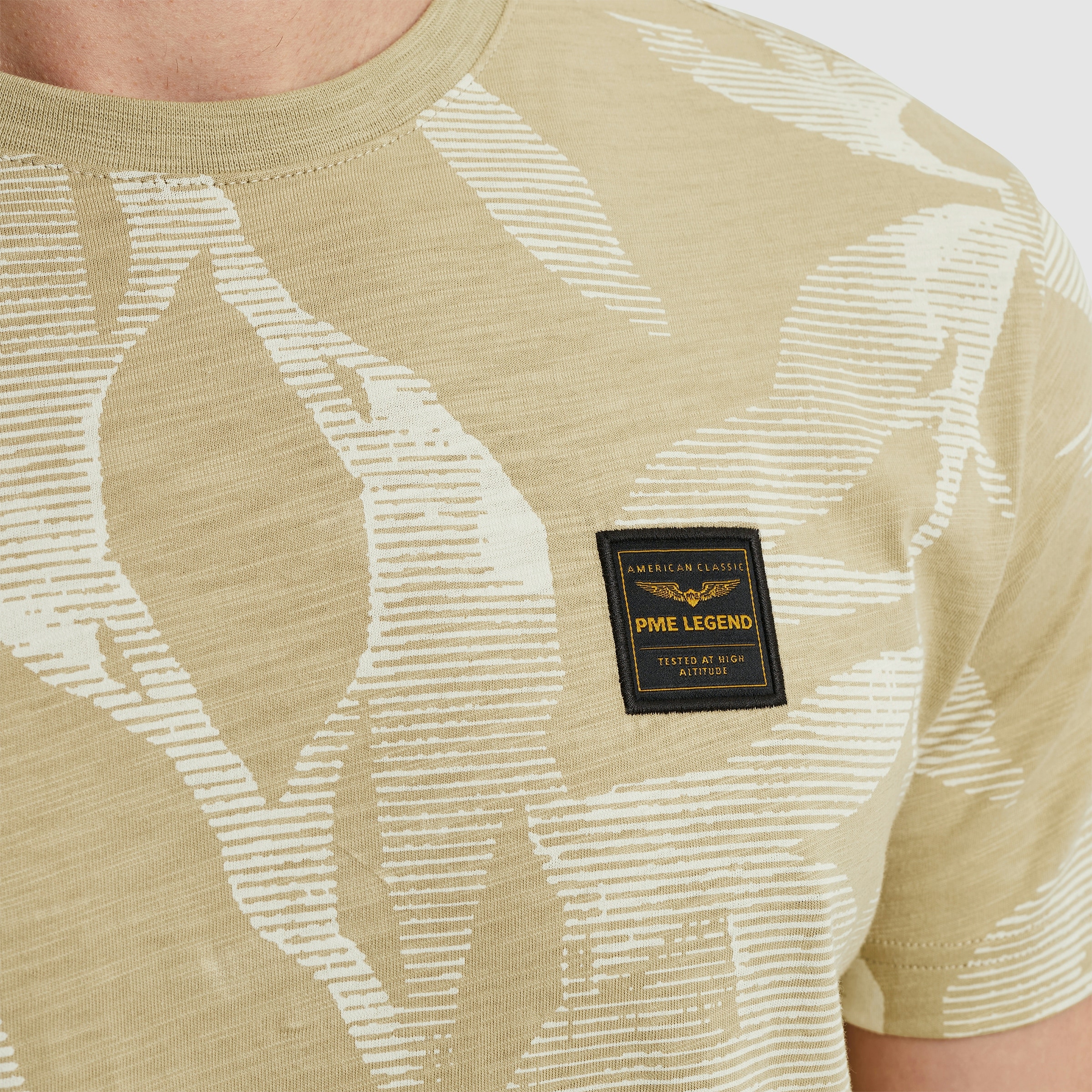 PME LEGEND T-Shirt »Short sleeve r-neck slub jersey aop«, mit All-Over Print