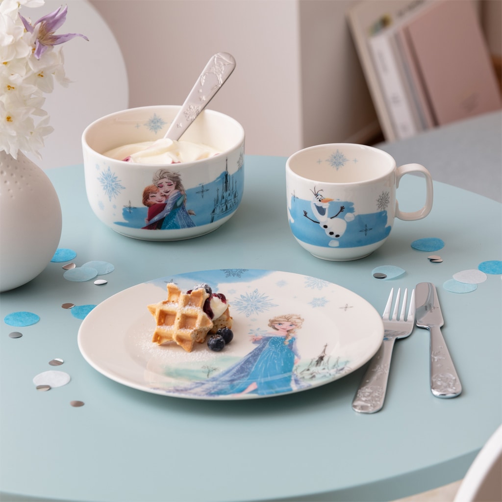 Villeroy & Boch Kindergeschirr-Set »Kindergeschirr-Set Disney Frozen 3er Set bunt« Spülmaschinenfest, Mikrowellensicher