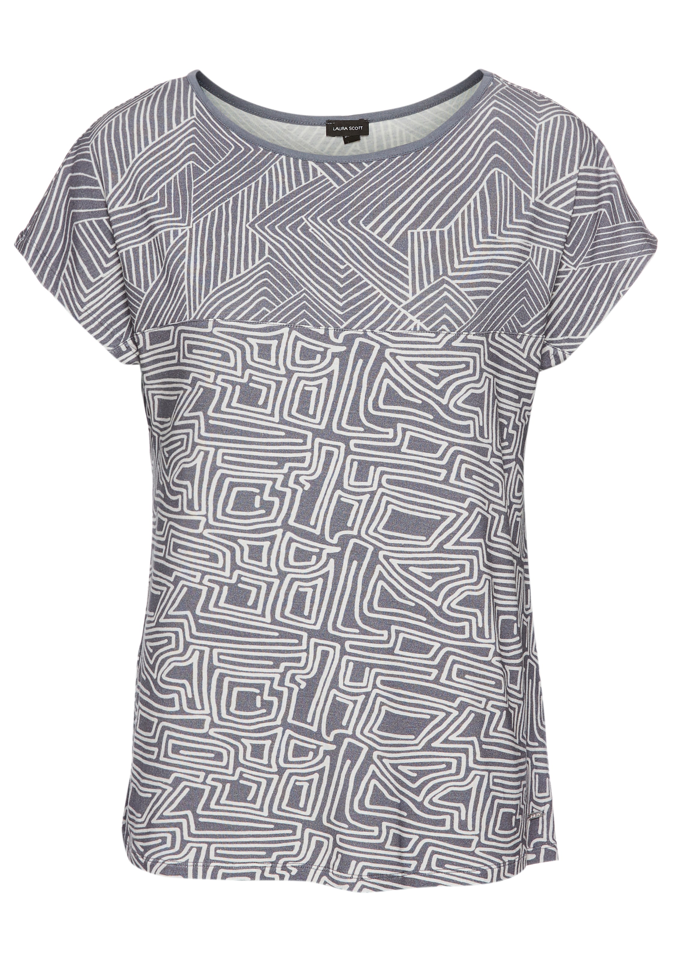 Laura Scott T-Shirt, mit stylischem Mustermix im Graphik-Design