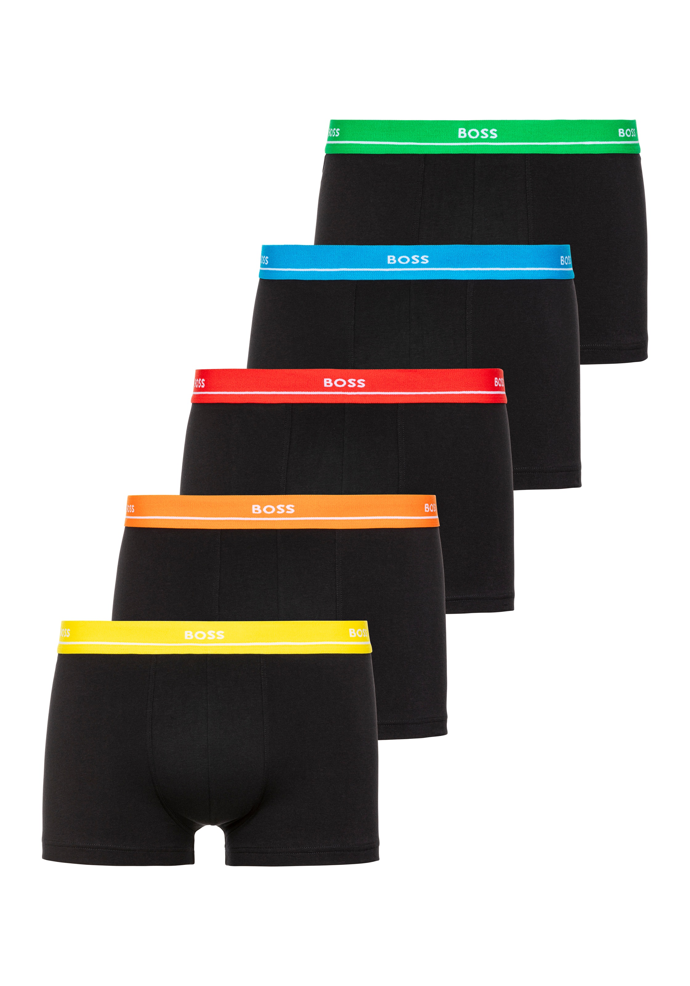 BOSS Boxershorts, (Packung, 5 St., 5er-Pack), mit Logoschriftzug