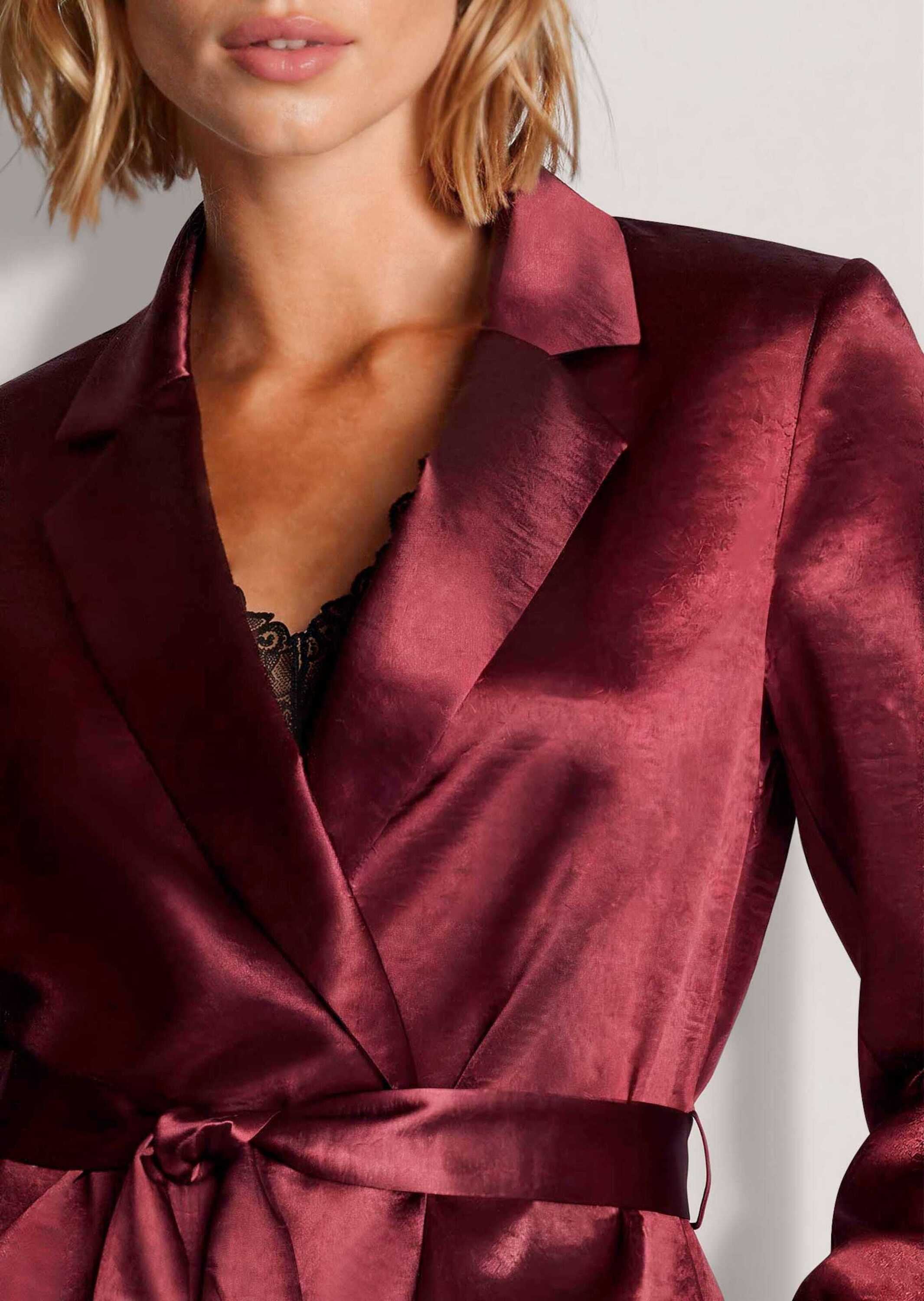 MADELEINE Jackenblazer »Blazer Edler Satinblazer mit Bindeband«