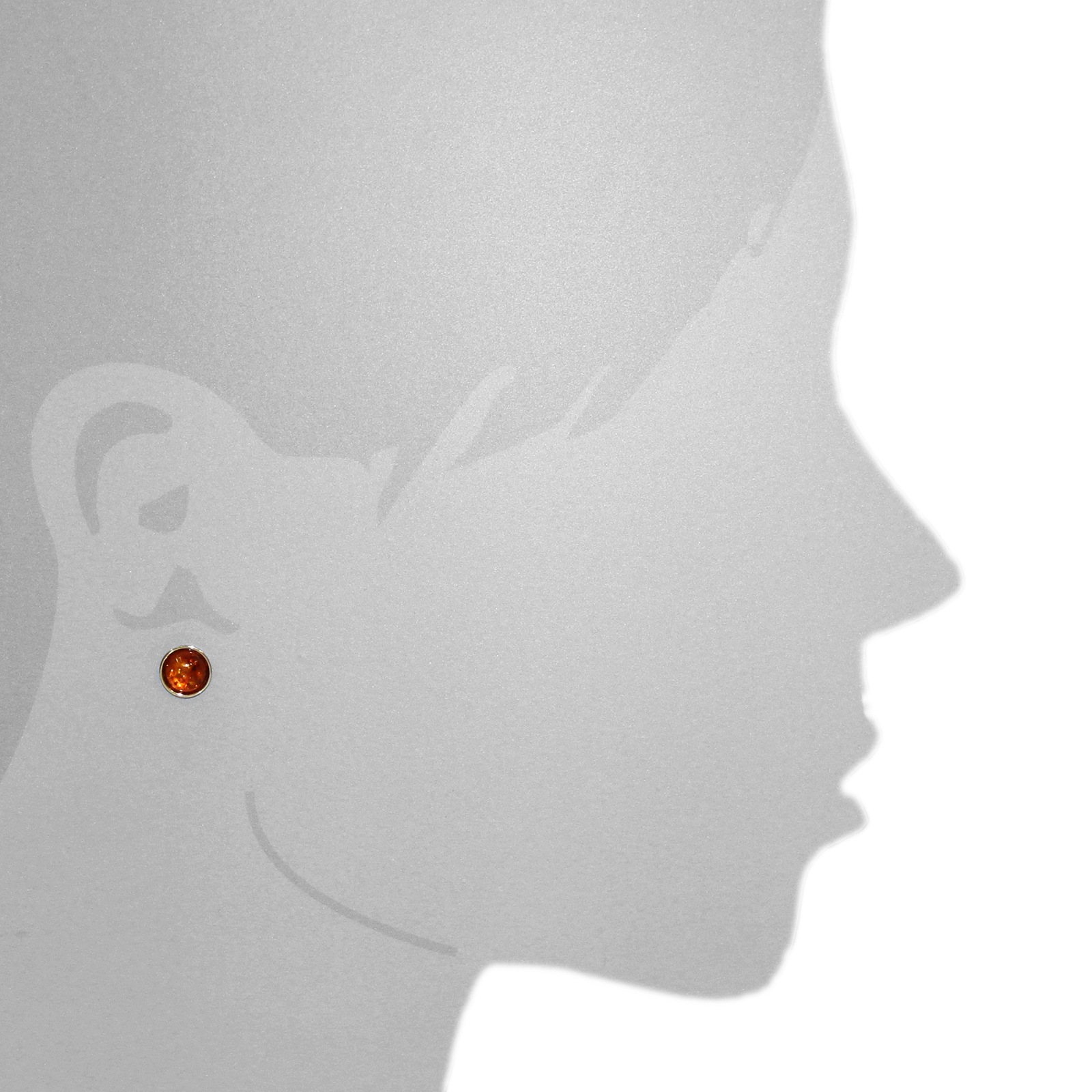 OSTSEE-SCHMUCK Paar Ohrstecker »- Classic 8 mm - Gold 333/000 - Bernstein«