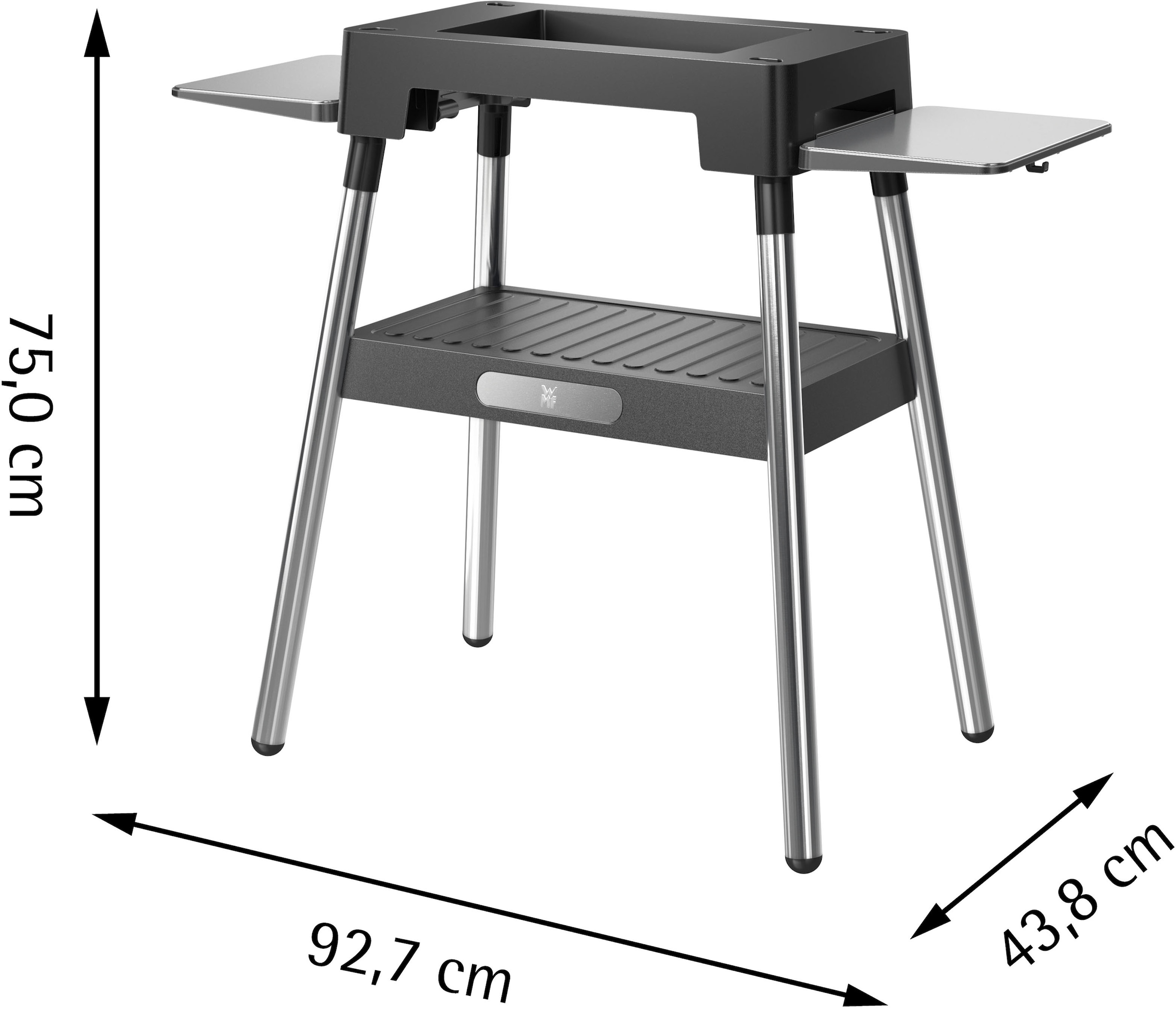 WMF Standgrill »Lono Master, inkl. Standfuß« 2400 W antihaftbeschichtete Aluminium-Gussplatten, Outdoor geeignet