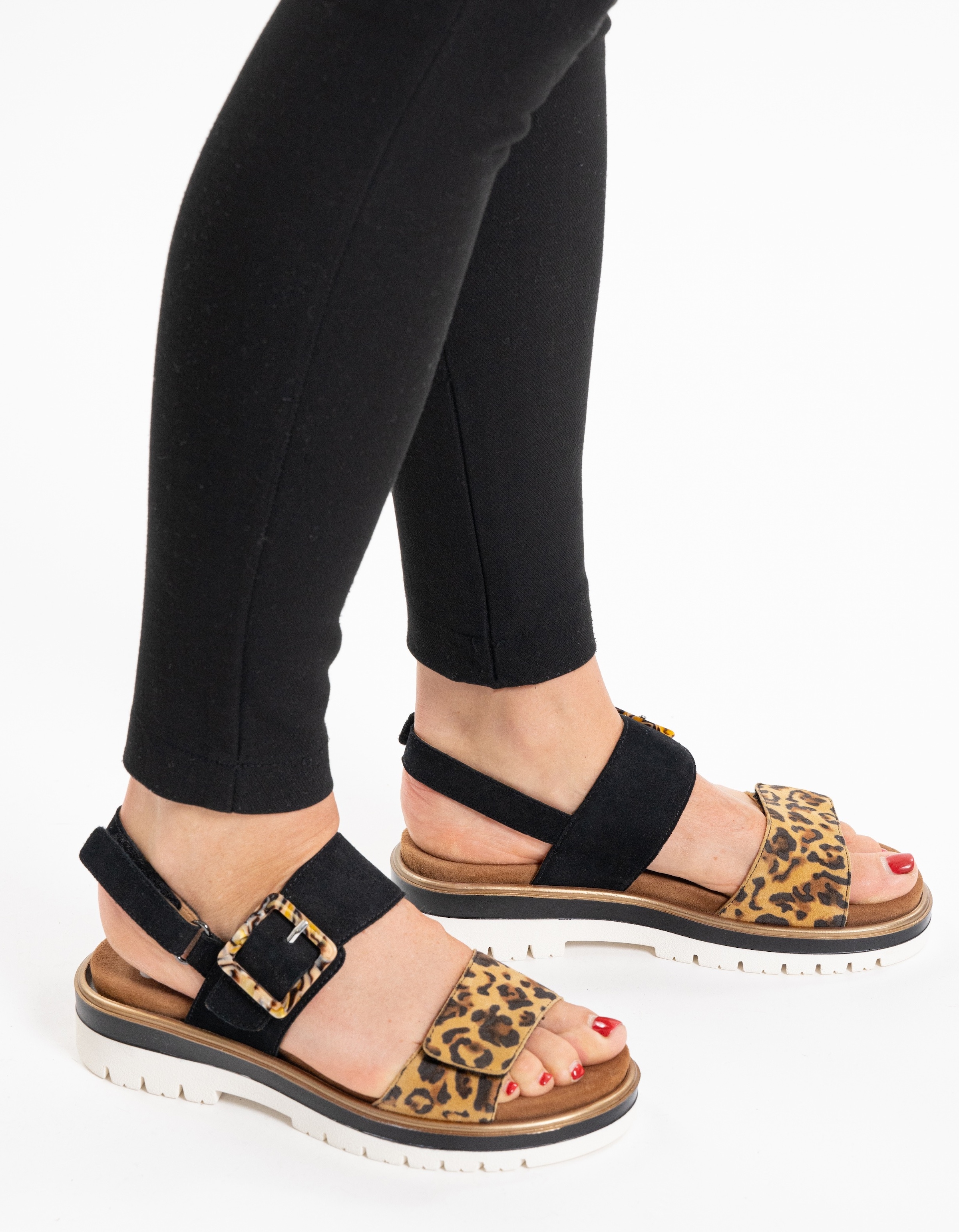 Ara Plateausandaletten »MALAGA«, Plateausandale, Klettschuh in Bequemweite G (= weit)