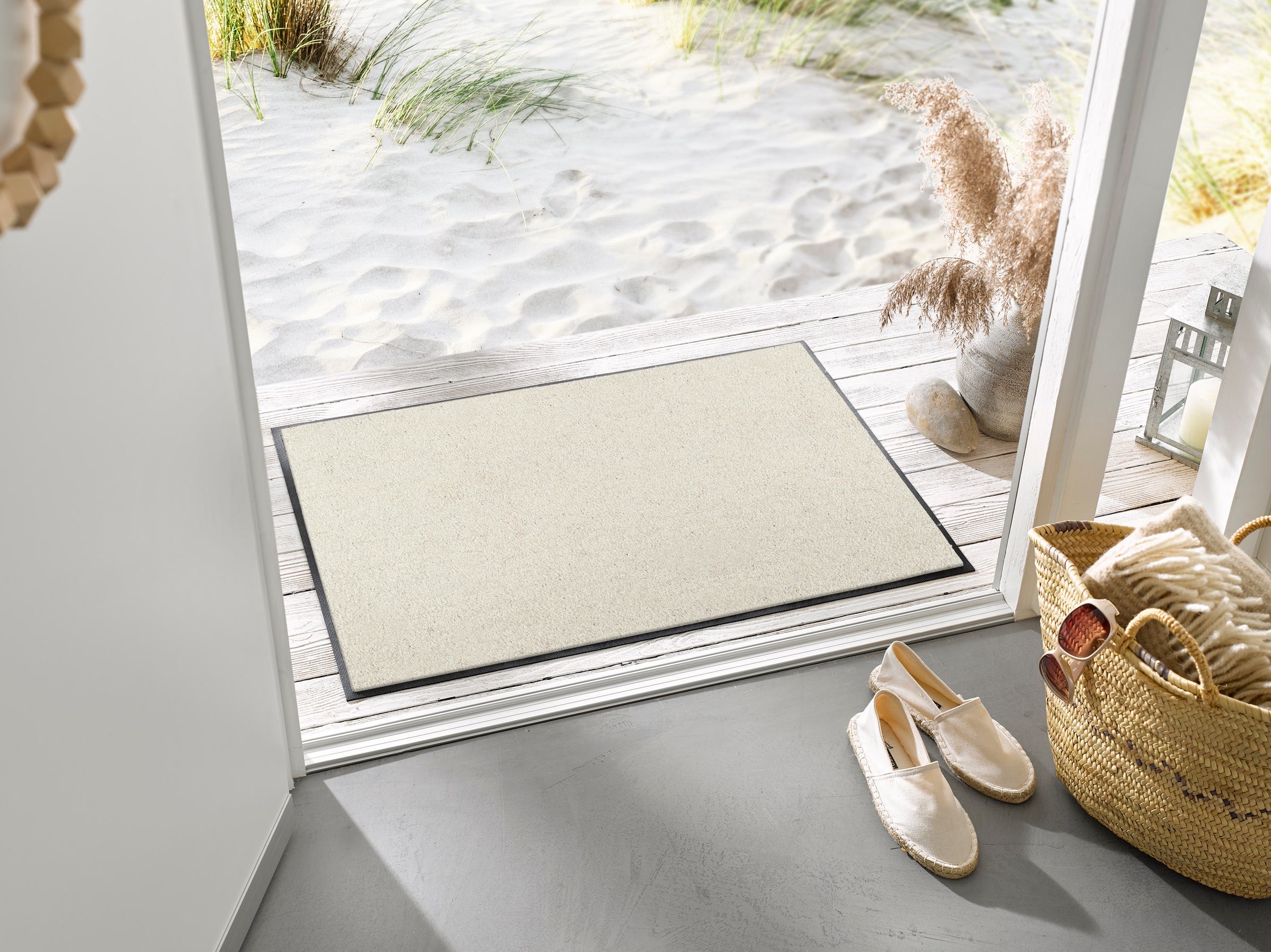 wash+dry by Kleen-Tex Fußmatte »Whipped Cream« rechteckig 9 mm Höhe