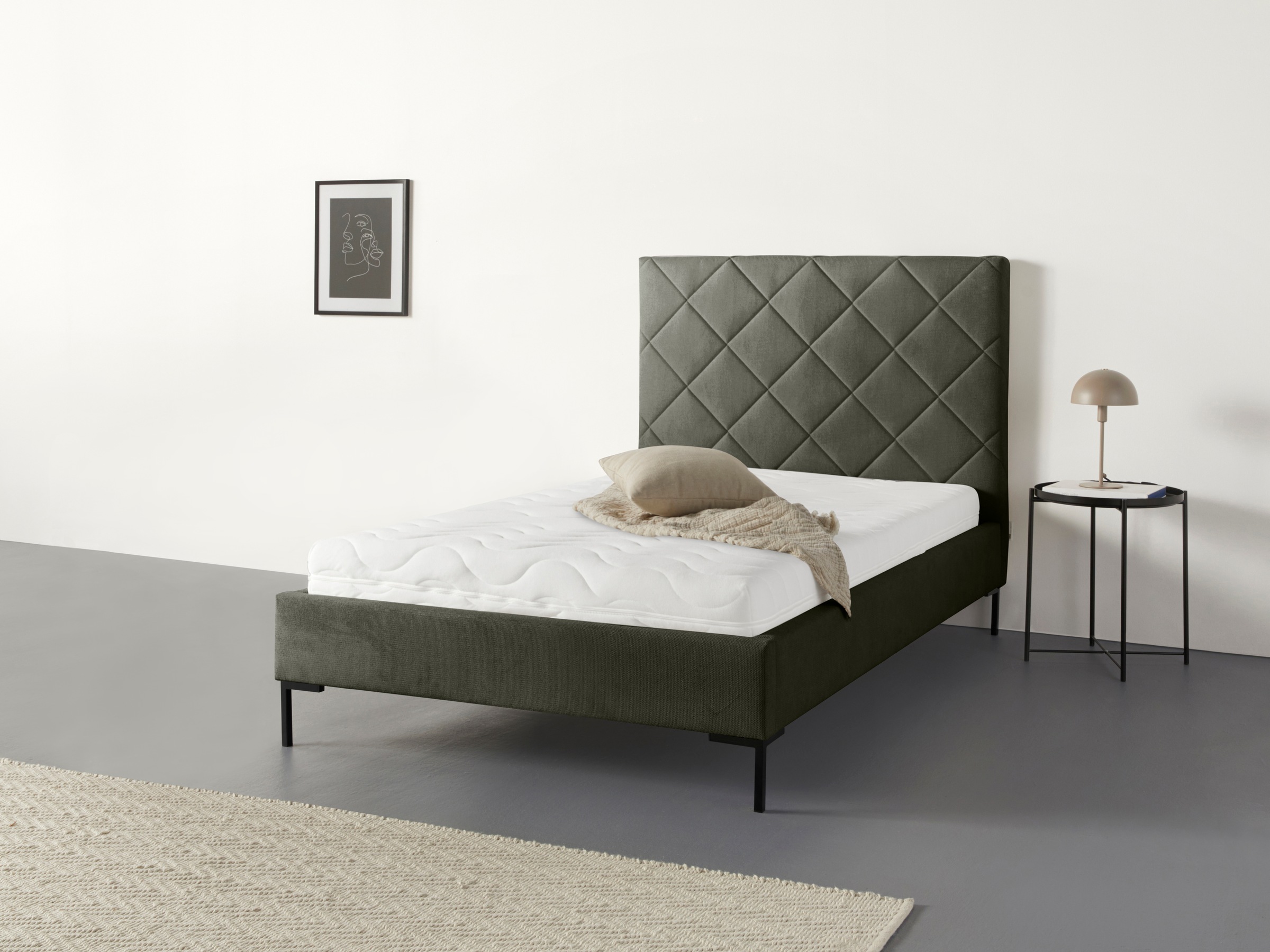 Guido Maria Kretschmer Home&Living Polsterbett »Charlott«, Modernes Polsterbett mit oder ohne Lattenrost