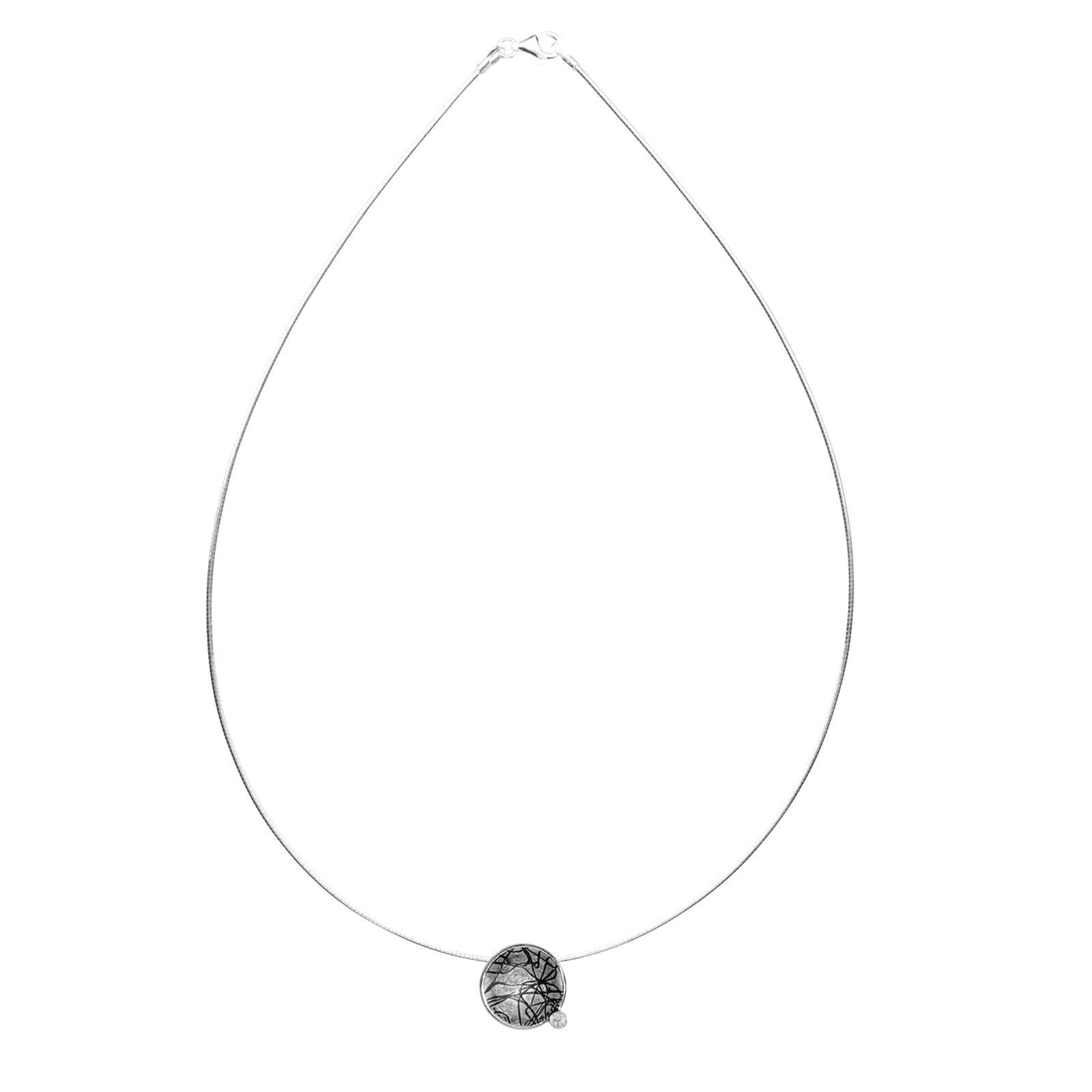 OSTSEE-SCHMUCK Kette mit Anhänger »- Gleiter Runo 16 mm-Sarah Vicenza - Silber 925/000 - Zirkonia«