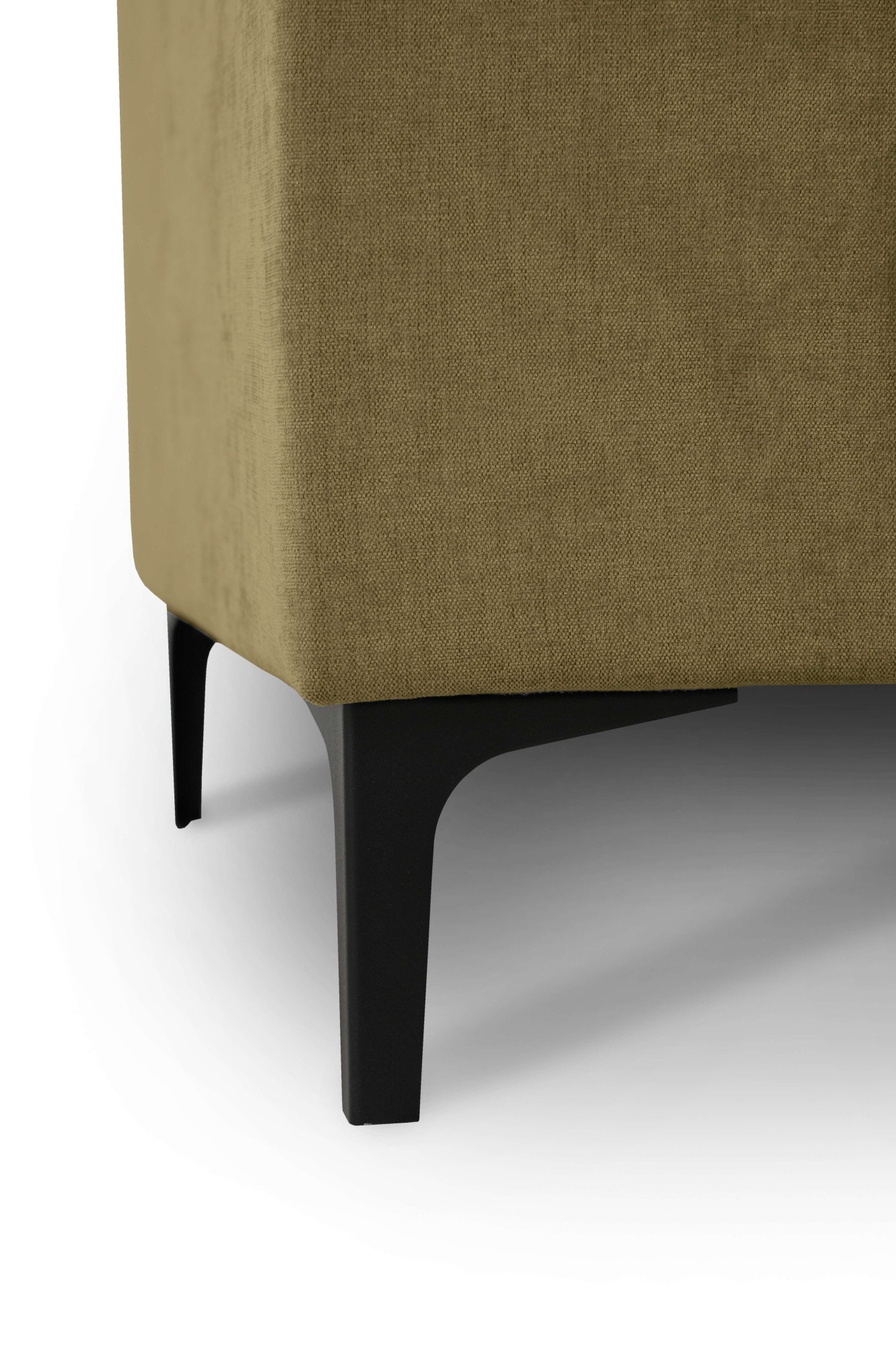 Places of Style Ecksofa »Polsterecke Oland, Struktur, Flachgewebe, Luxus-Microfaser, Boucle«, L-Form, 280 cm, Wellenunterfederung, Skandi-Design, Metallfüße