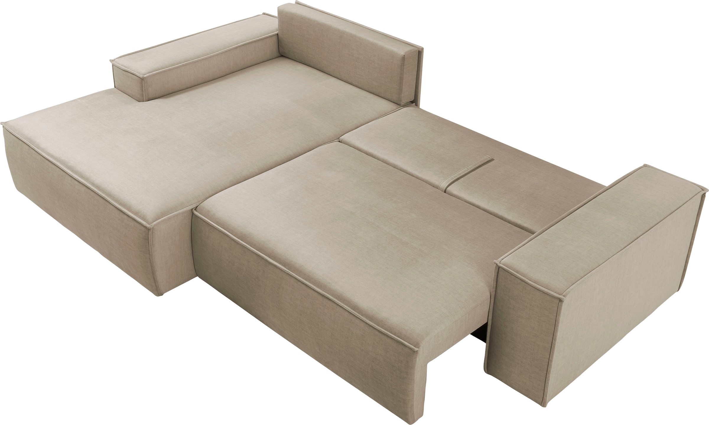 Ecksofa SHERWOOD Schlafsofa, mit Bettkasten, Cord-Bezug