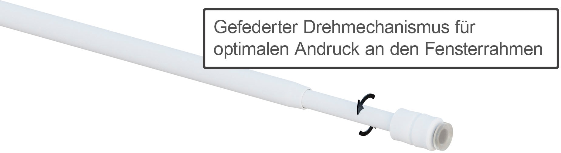 indeko Scheibenstange »Screw«, 1 läufig-läufig, Fixmaß, stufenlos verstellbare Klemmstange
