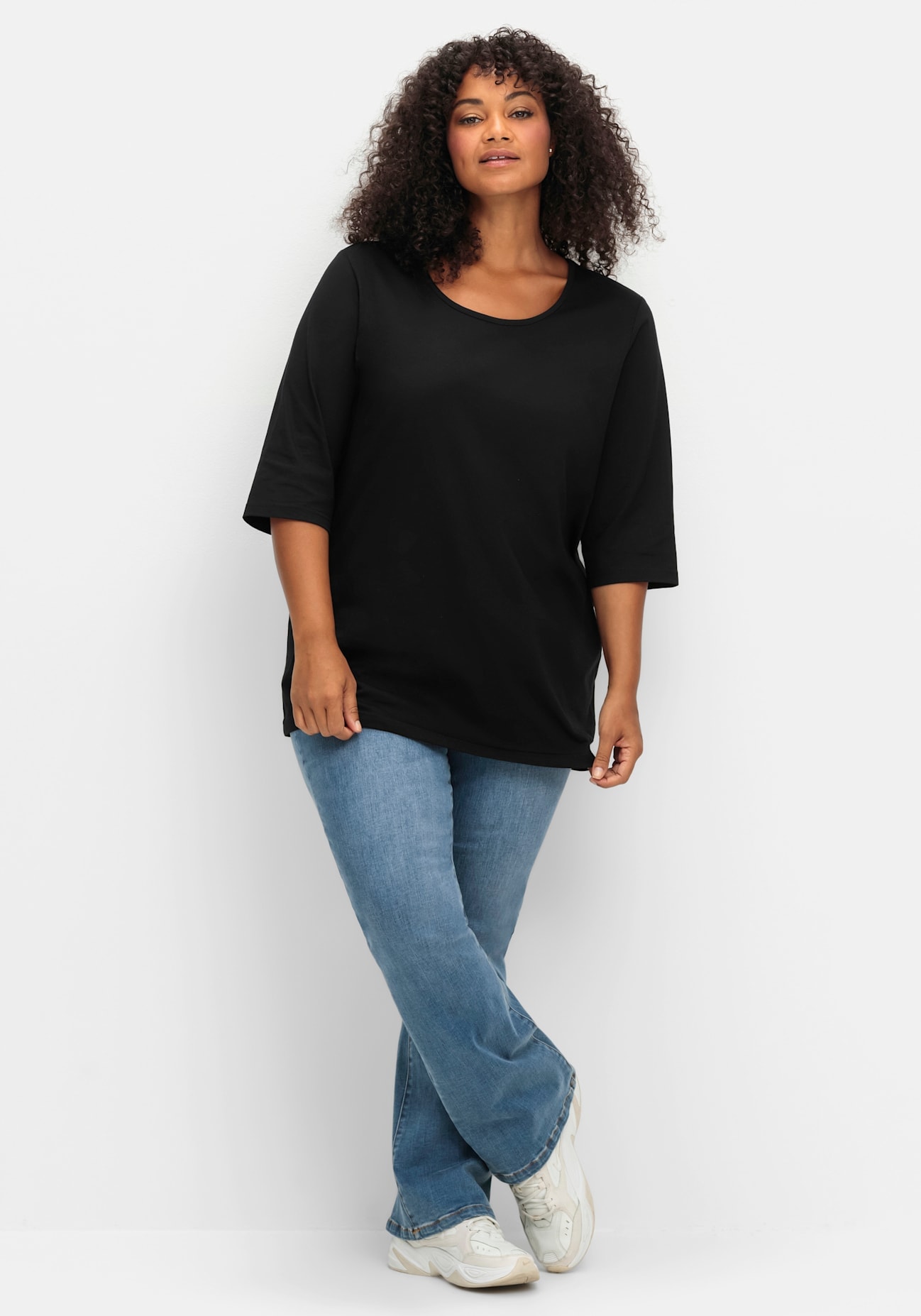 Sheego 3/4-Arm-Shirt »3/4-Arm-Shirt«, (1 tlg.)