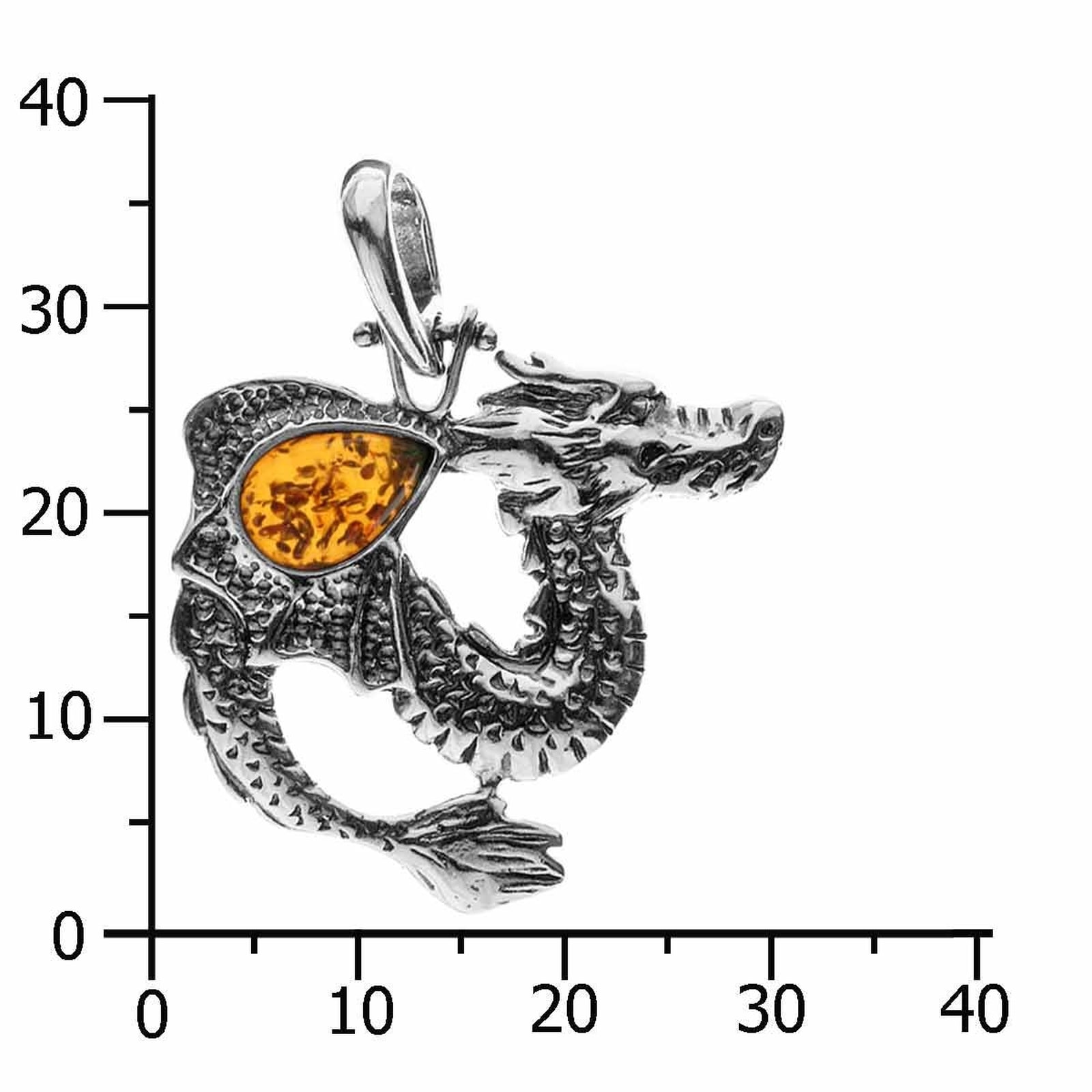 OSTSEE-SCHMUCK Kettenanhänger »- Drache - Silber 925/000 - Bernstein«