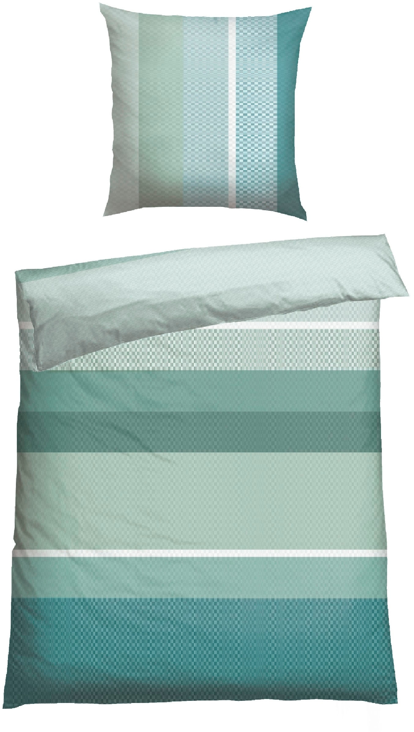 Schiesser Bettwäsche »Endy Stripes aus weicher Baumwolle mit großen und kleinen Streifen«, Made in Green