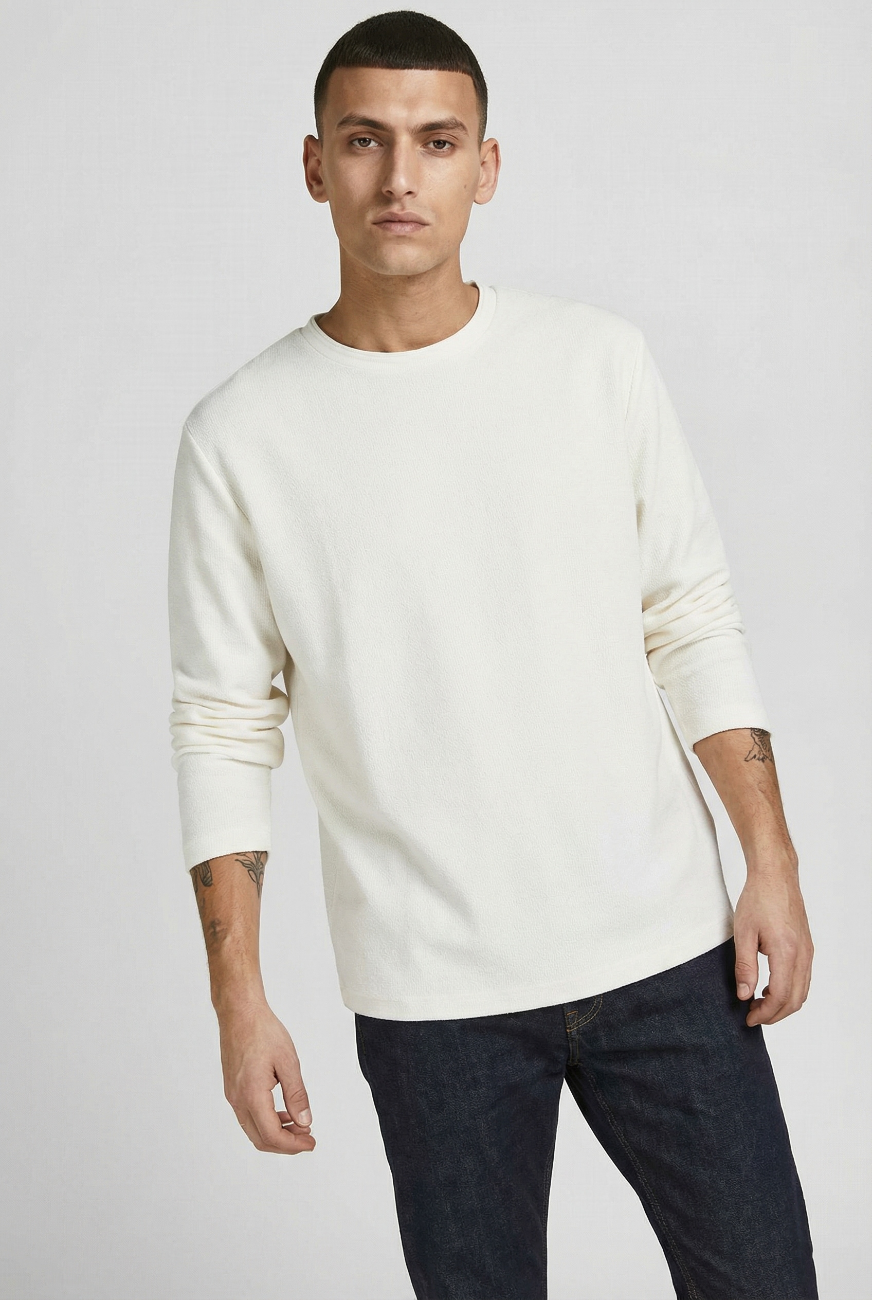 Jack & Jones Langarmshirt »JPRBLUDEREK LS STRUCTURE TEE«